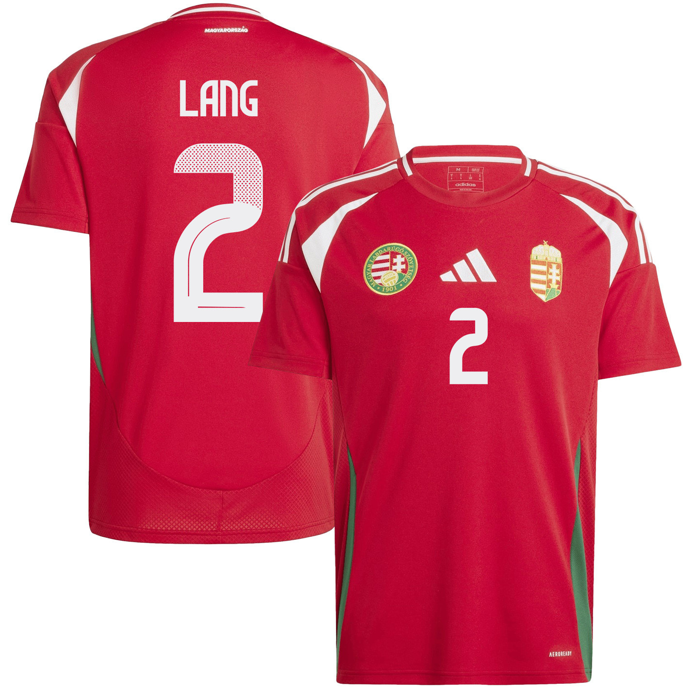 Ádám Lang 2 Hungary National Team 2024/25 Home Men Jersey - Red cheap jerseys for sale - CheapJerseys.Shop