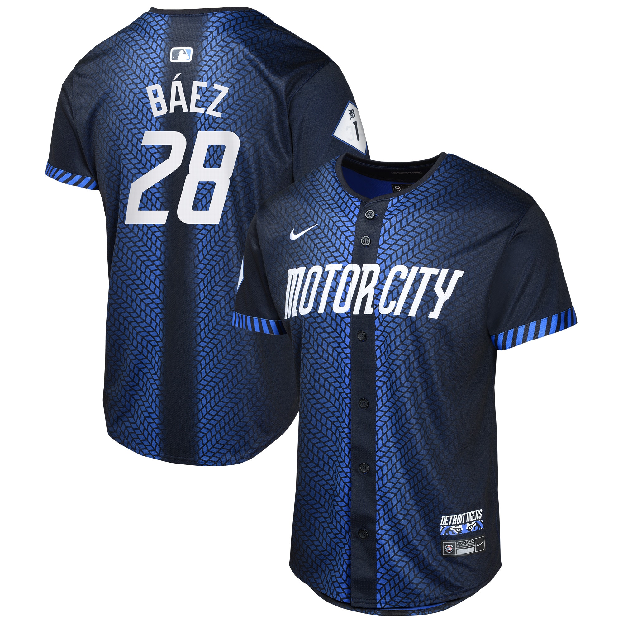 Javier Baez Detroit Tigers Youth 2024 City Connect Limited Jersey - Navy cheap jerseys for sale - CheapJerseys.Shop