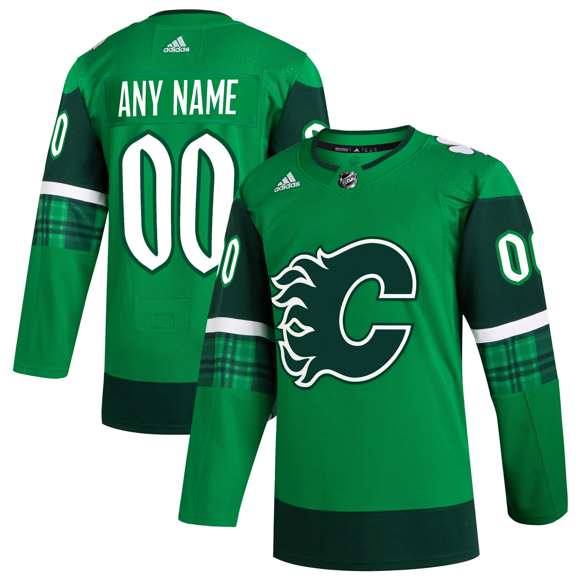 Calgary Flames St. Patrick's Day Authentic Custom Jersey - Kelly Green cheap jerseys for sale - CheapJerseys.Shop