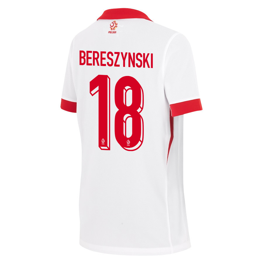 Bartosz Bereszynski 18 Poland National Team 2024/25 Home YOUTH Jersey - White cheap jerseys for sale - CheapJerseys.Shop