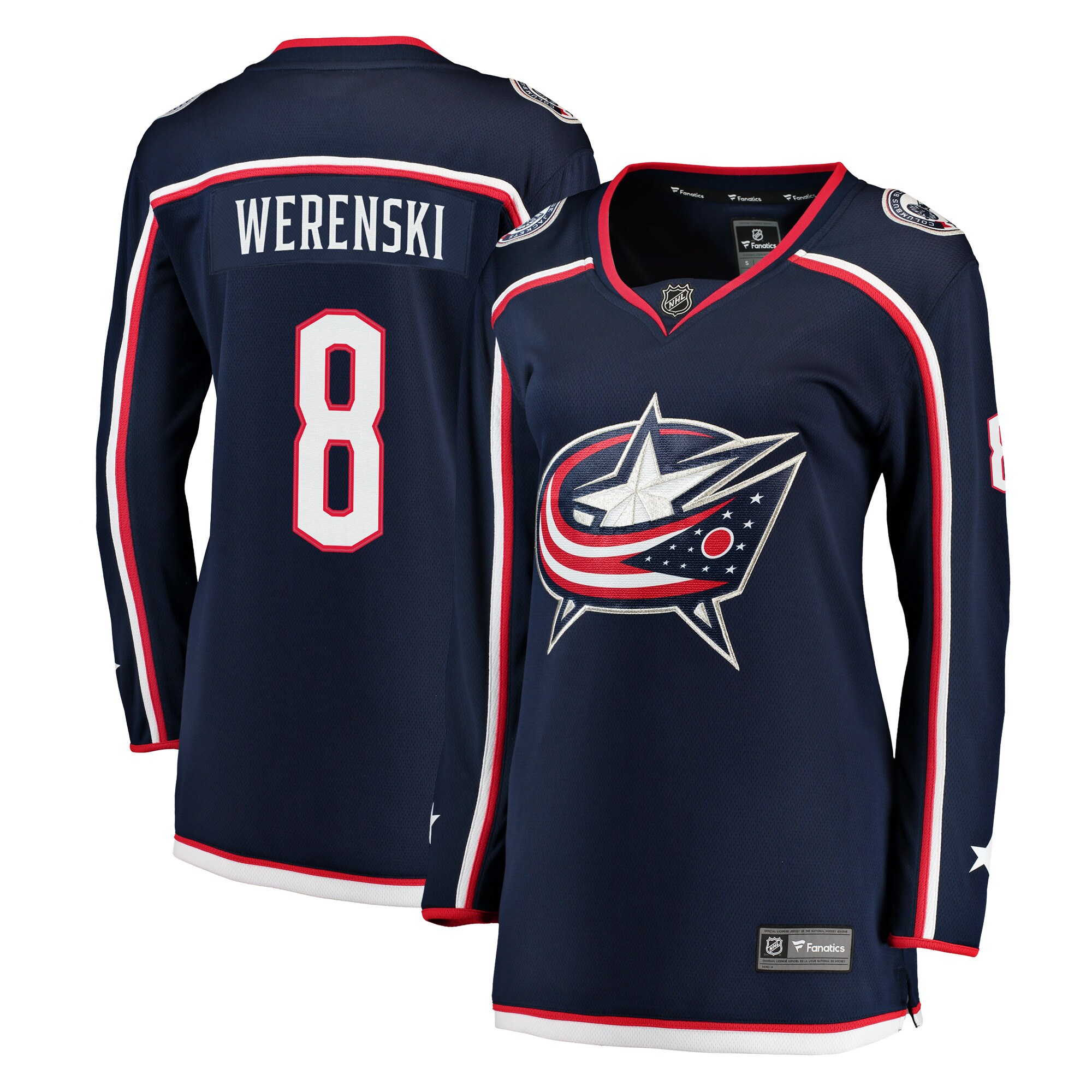 Zach Werenski Columbus Blue Jackets Fanatics Women's Breakaway Jersey - Navy cheap jerseys for sale - CheapJerseys.Shop
