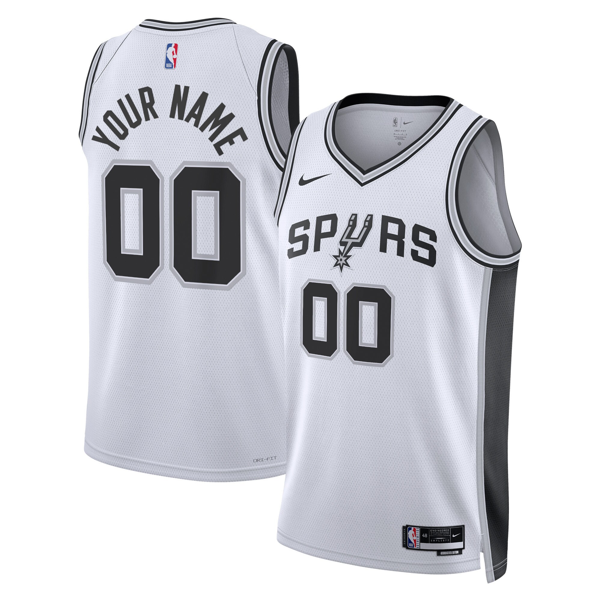San Antonio Spurs Unisex Swingman Custom Jersey White - Association Edition cheap jerseys for sale - CheapJerseys.Shop