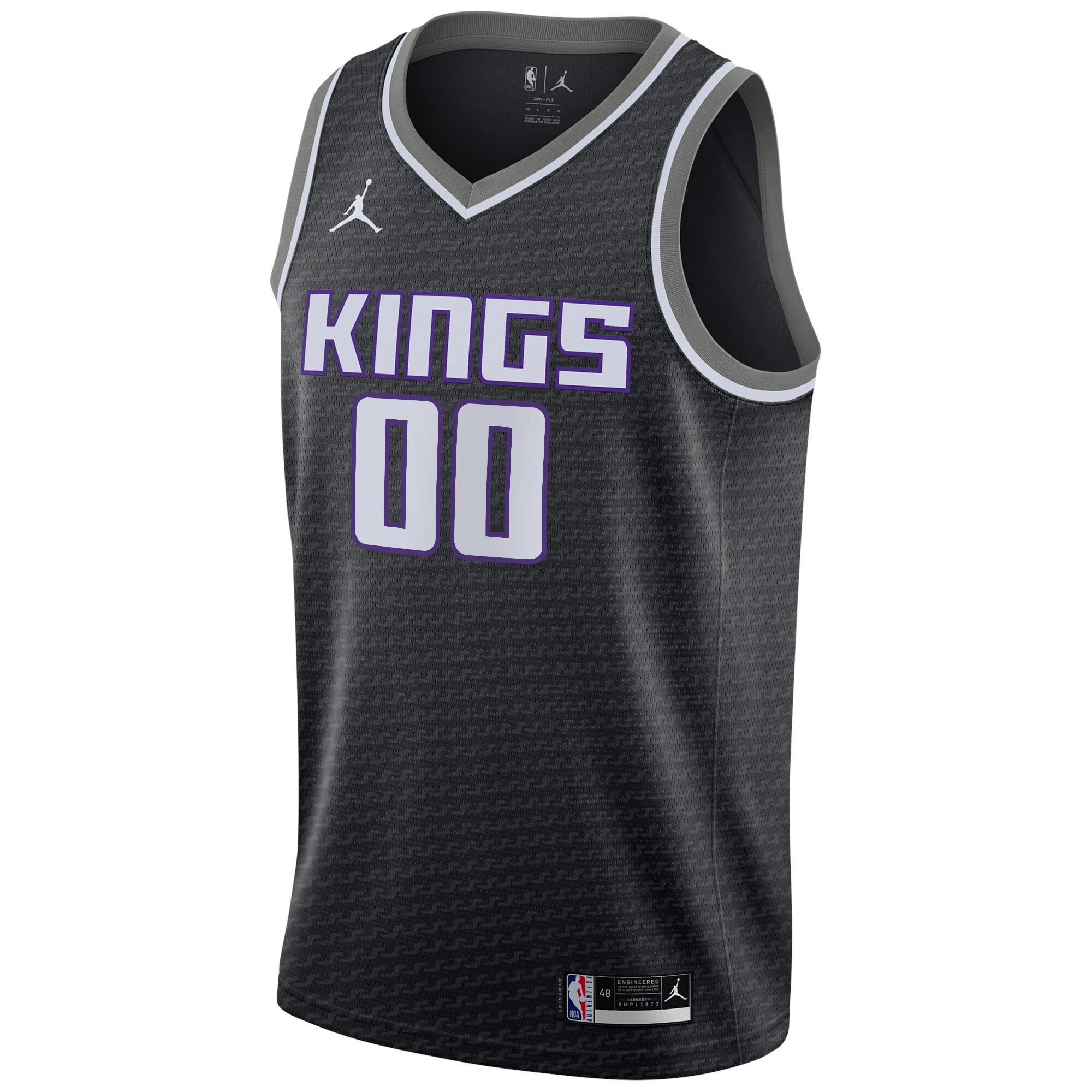 Sacramento Kings Jordan Brand Swingman Custom Jersey - Statement Edition - Black cheap jerseys for sale - CheapJerseys.Shop