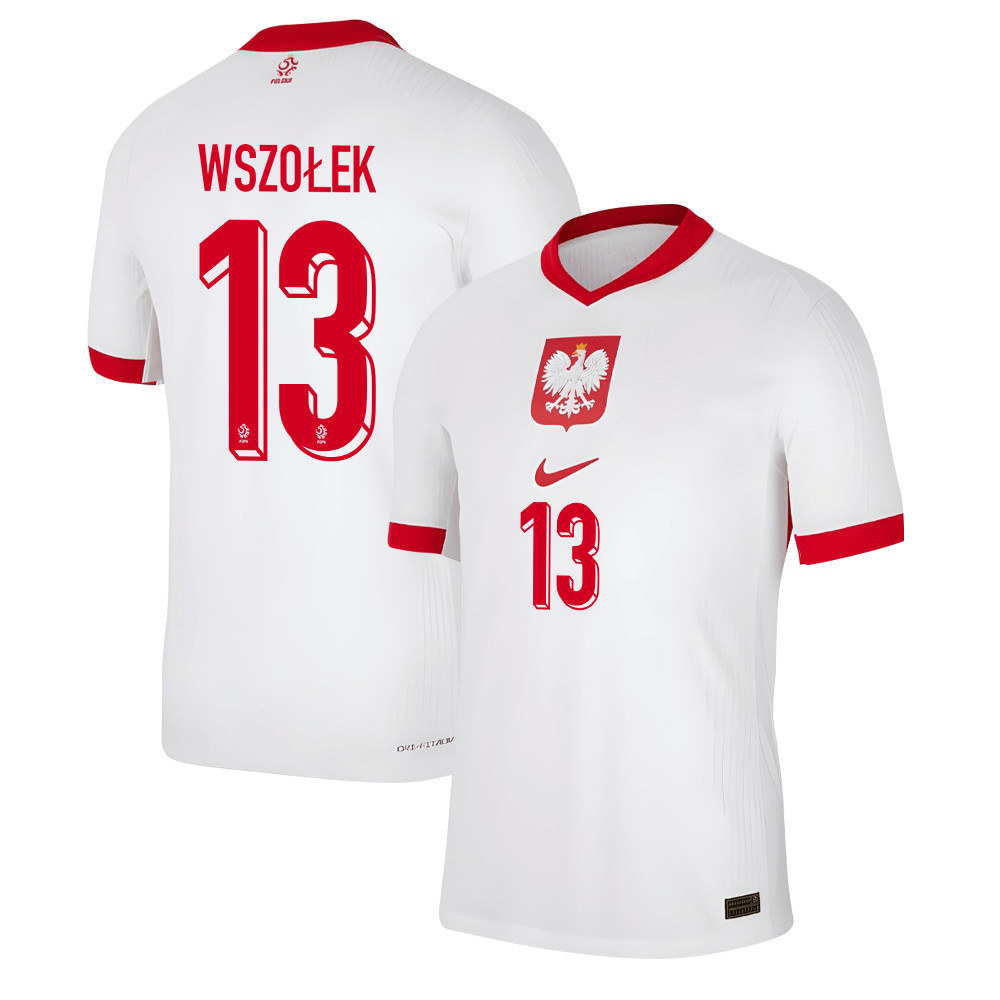 Pawel Wszołek 13 Poland National Team 2024/25 Home Men Jersey - White cheap jerseys for sale - CheapJerseys.Shop