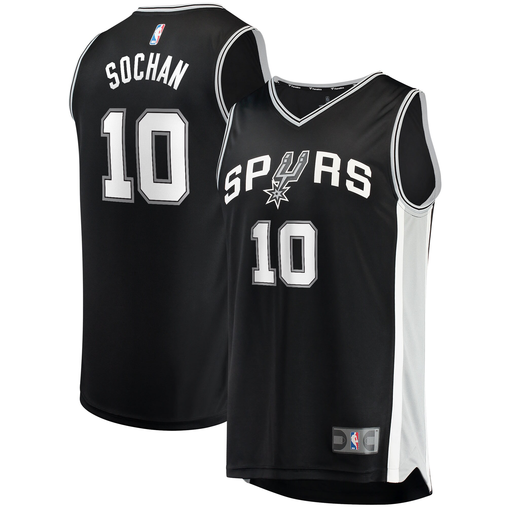 Jeremy Sochan San Antonio Spurs Fanatics Youth 2022 Draft First Round Pick Fast Break Replica Jersey - Icon Edition - Black cheap jerseys for sale - CheapJerseys.Shop