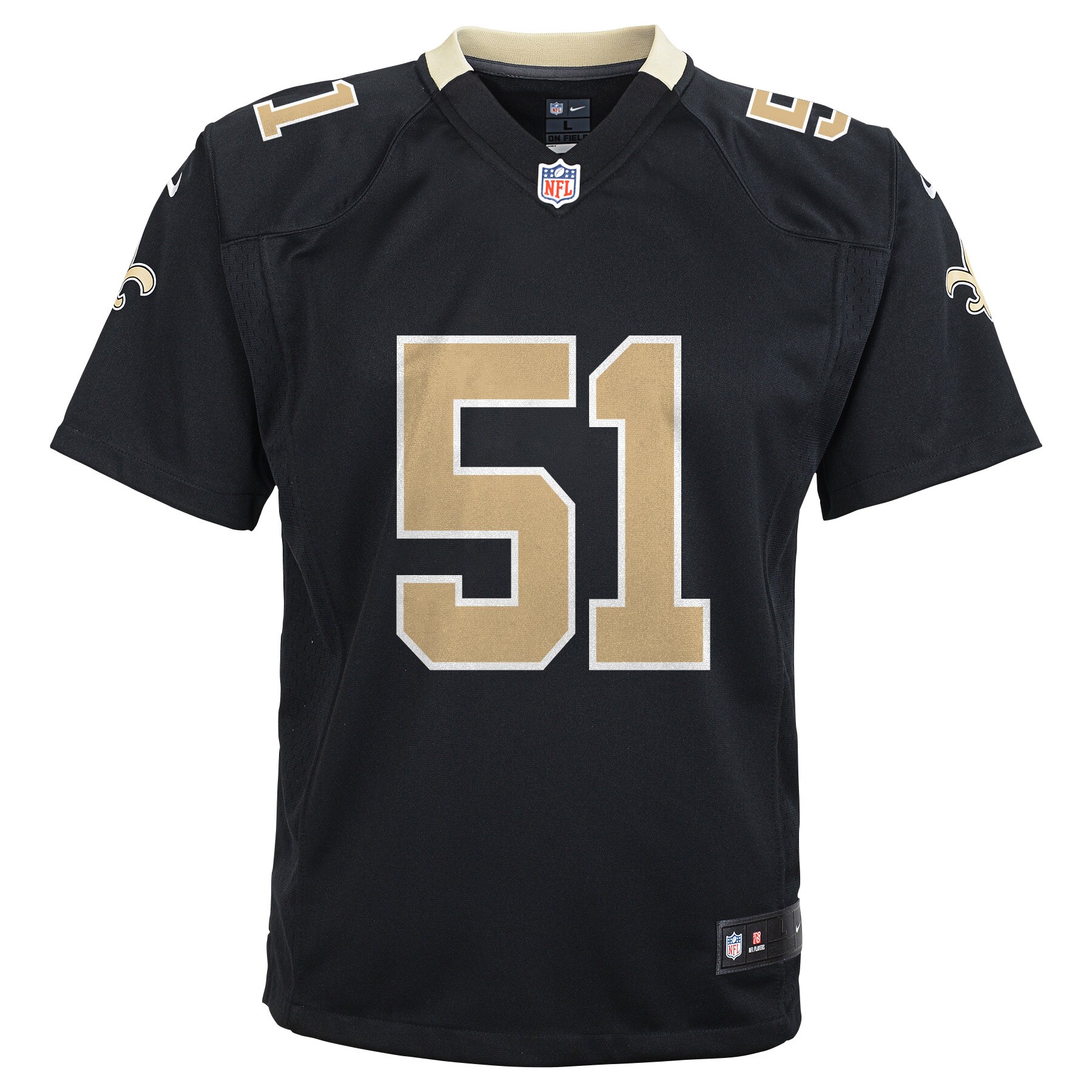 Sam Mills New Orleans Saints Youth Retired Game Jersey - Black cheap jerseys for sale - CheapJerseys.Shop