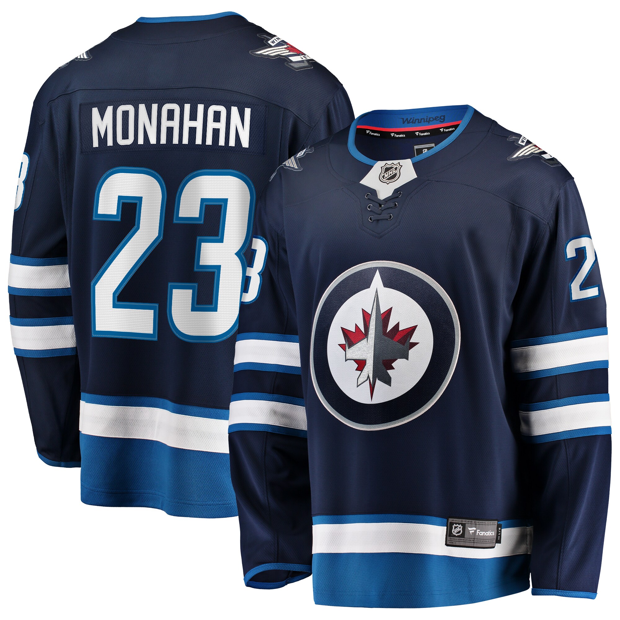Sean Monahan Winnipeg Jets Fanatics Home Premier Breakaway Player Jersey - Navy cheap jerseys for sale - CheapJerseys.Shop