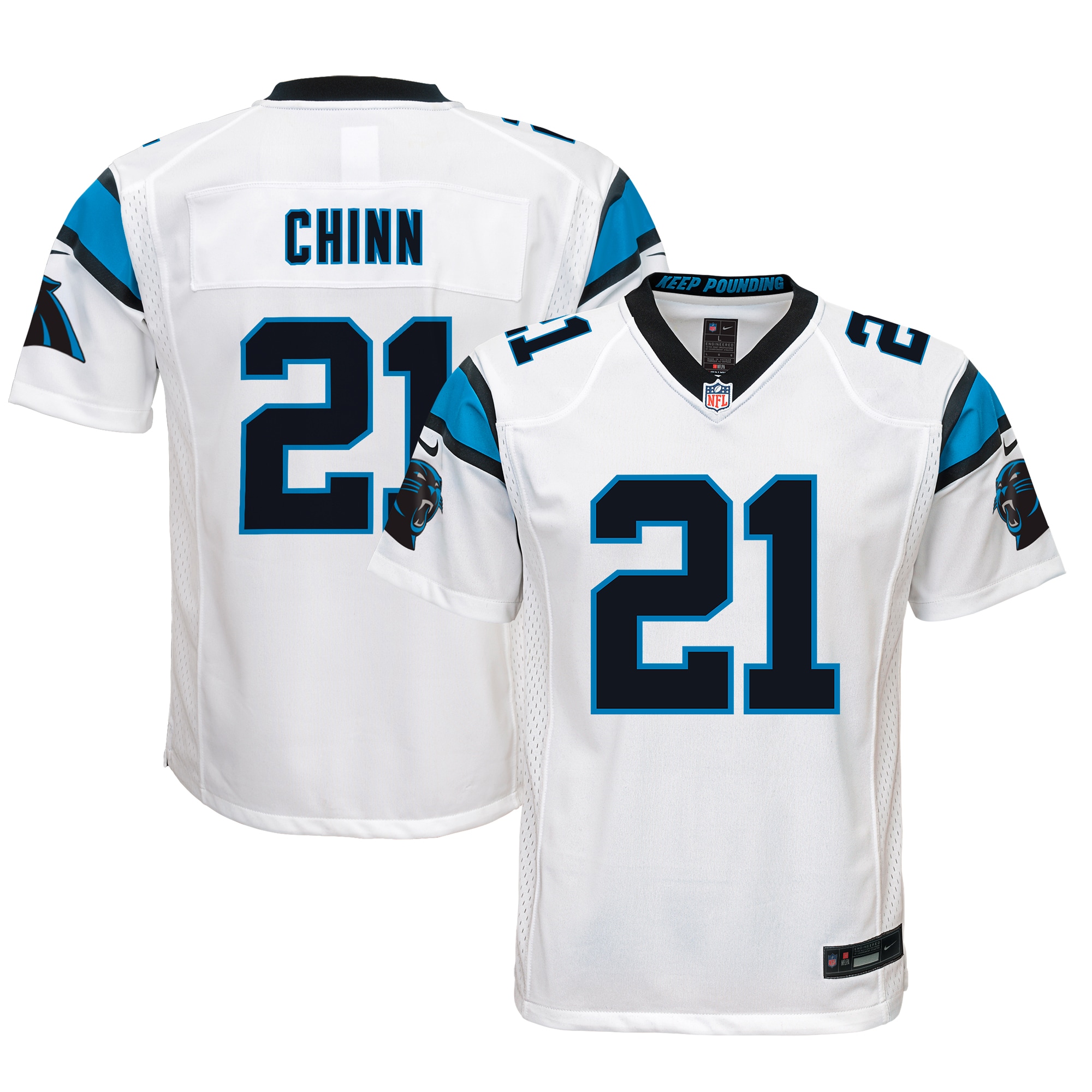 Jeremy Chinn Carolina Panthers Youth Game Jersey - White cheap jerseys for sale - CheapJerseys.Shop