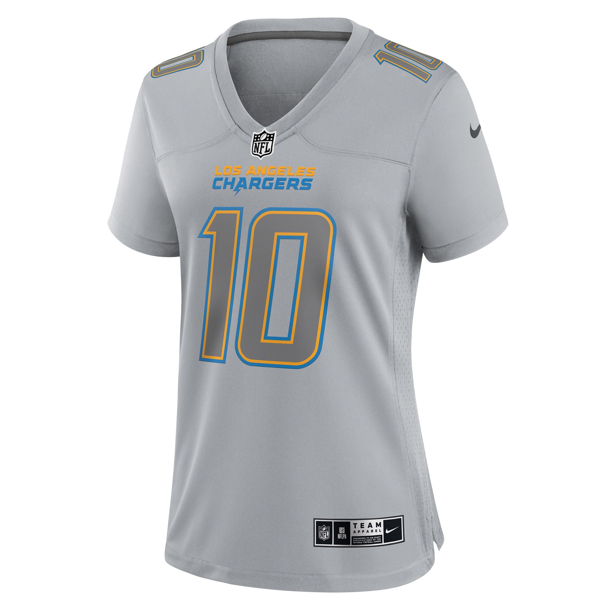 Justin Herbert Los Angeles Chargers Women's Atmosphere Fashion Game Jersey - Gray cheap jerseys for sale - CheapJerseys.Shop