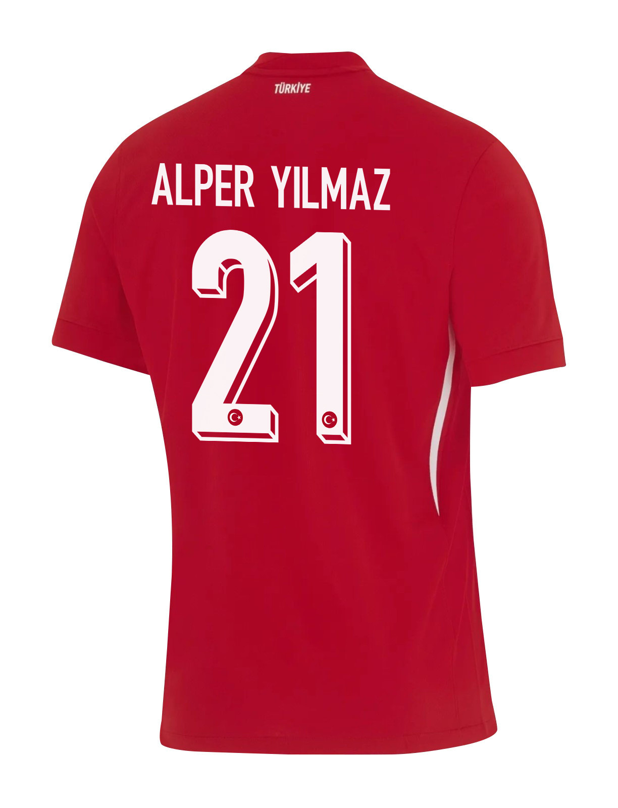 Barış Alper Yılmaz 21 Turkey National Team 2024 Away Stadium Men Jersey - Red cheap jerseys for sale - CheapJerseys.Shop