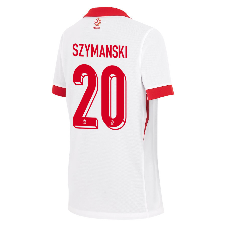 Sebastian Szymanski 20 Poland National Team 2024/25 Home YOUTH Jersey - White cheap jerseys for sale - CheapJerseys.Shop