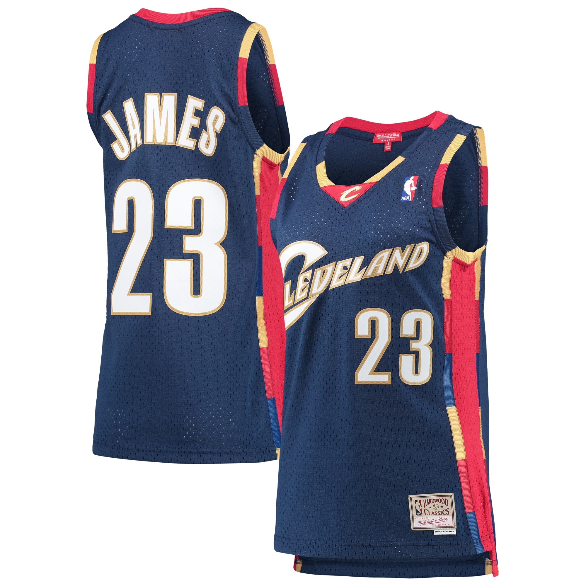 LeBron James Cleveland Cavaliers Mitchell & Ness Women's Hardwood Classics Swingman Jersey - Navy cheap jerseys for sale - CheapJerseys.Shop