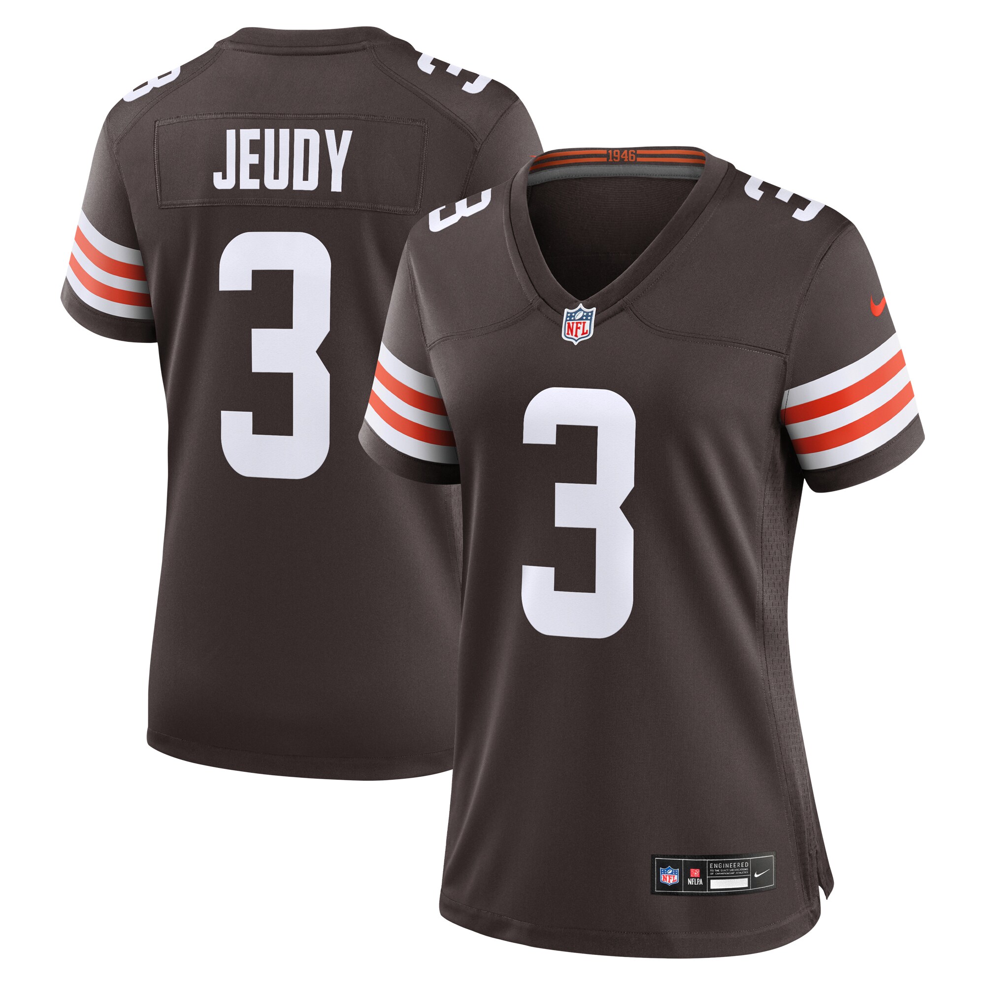 Jerry Jeudy Cleveland Browns Women's Game Jersey - Brown cheap jerseys for sale - CheapJerseys.Shop
