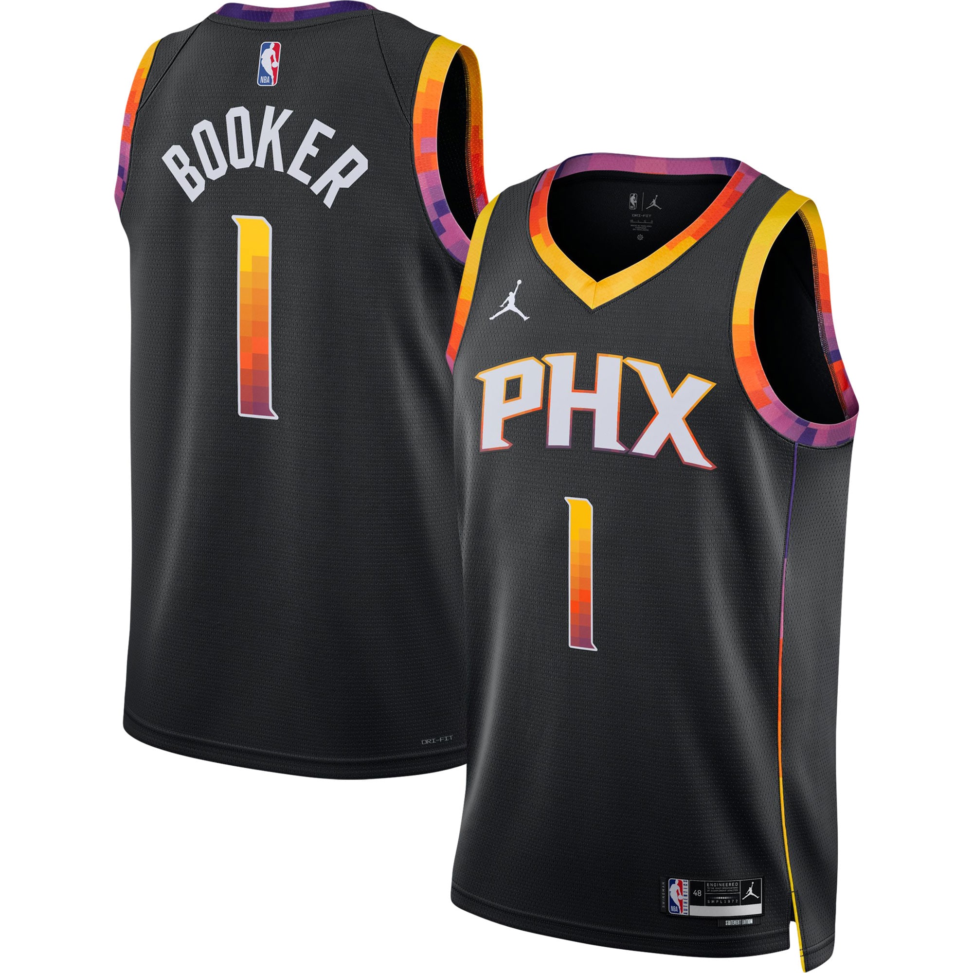 Devin Booker Phoenix Suns Jordan Brand Unisex Swingman Jersey - Statement Edition - Black cheap jerseys for sale - CheapJerseys.Shop