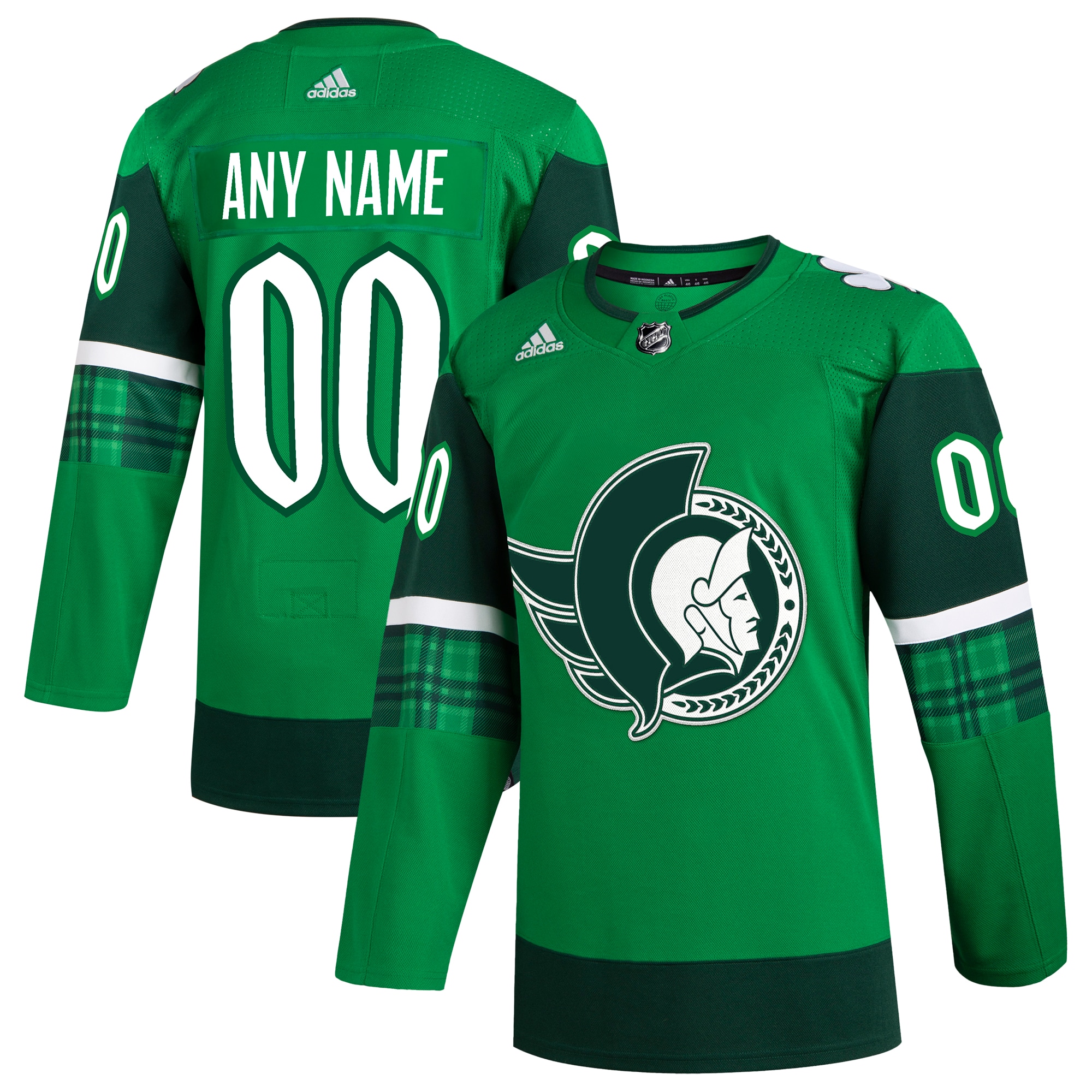 Ottawa Senators St. Patrick's Day Authentic Custom Jersey - Kelly Green cheap jerseys for sale - CheapJerseys.Shop