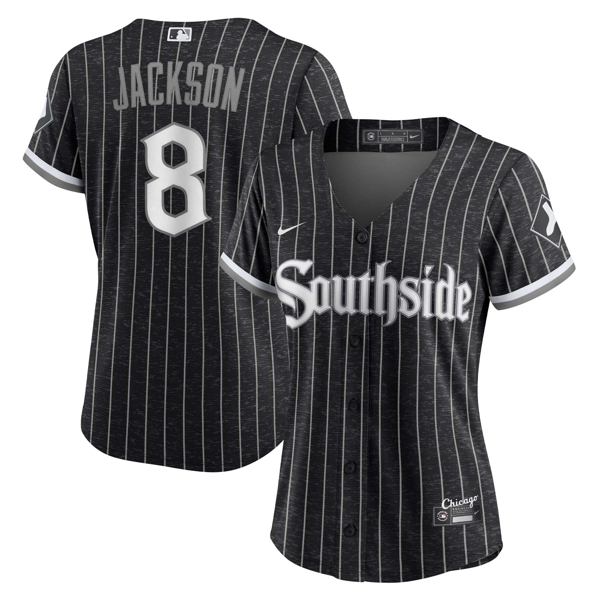 Bo Jackson Chicago White Sox Women's City Connect Replica Player Jersey - Black cheap jerseys for sale - CheapJerseys.Shop