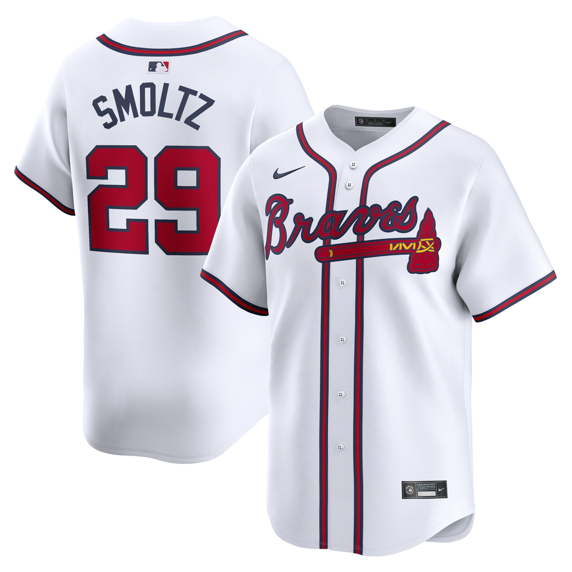 John Smoltz Atlanta Braves Home Limited Player Jersey - White cheap jerseys for sale - CheapJerseys.Shop