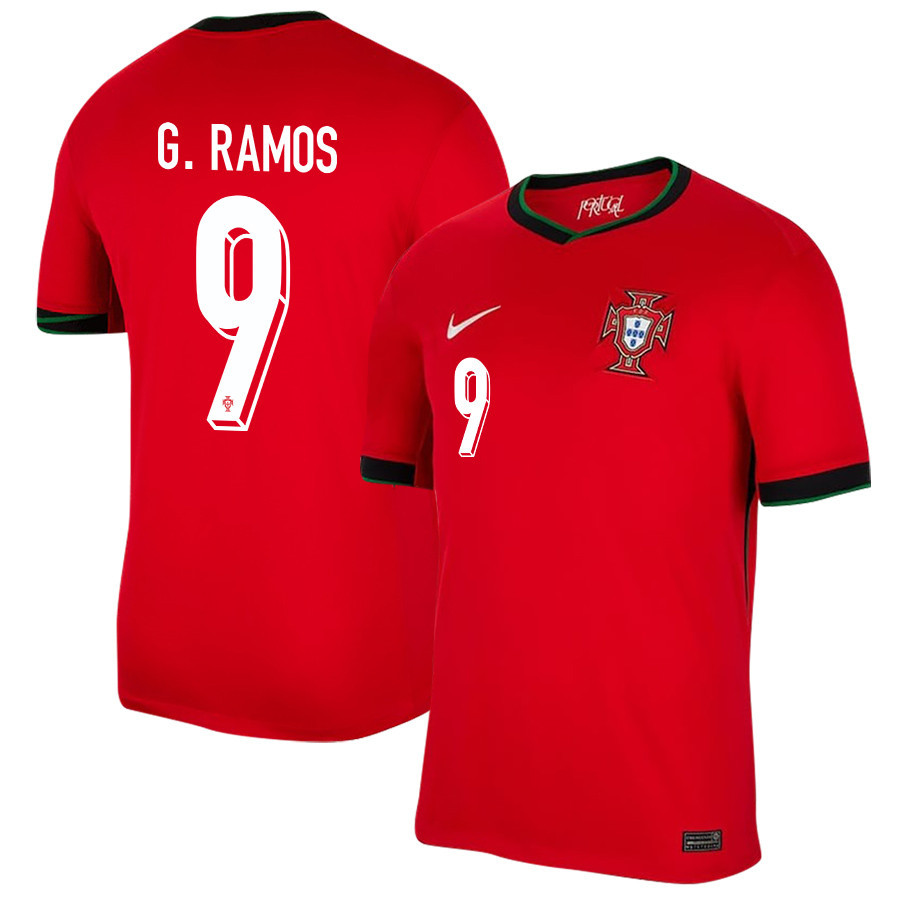 Gonçalo Ramos 9 Portugal National Team 2024/25 Home Men Jersey - Red cheap jerseys for sale - CheapJerseys.Shop