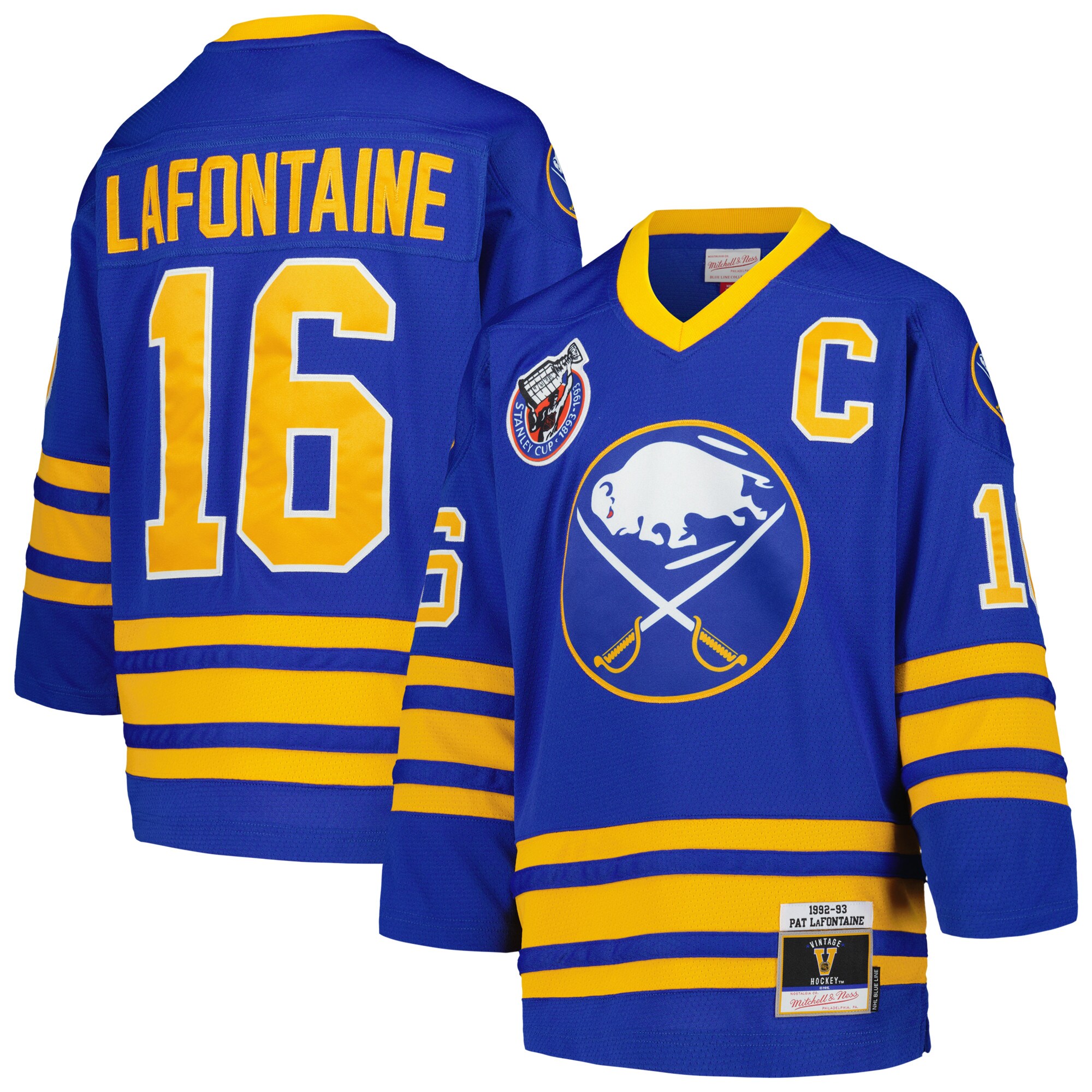 Pat LaFontaine Buffalo Sabres Mitchell & Ness Youth 1992 Blue Line Player Jersey - Royal cheap jerseys for sale - CheapJerseys.Shop