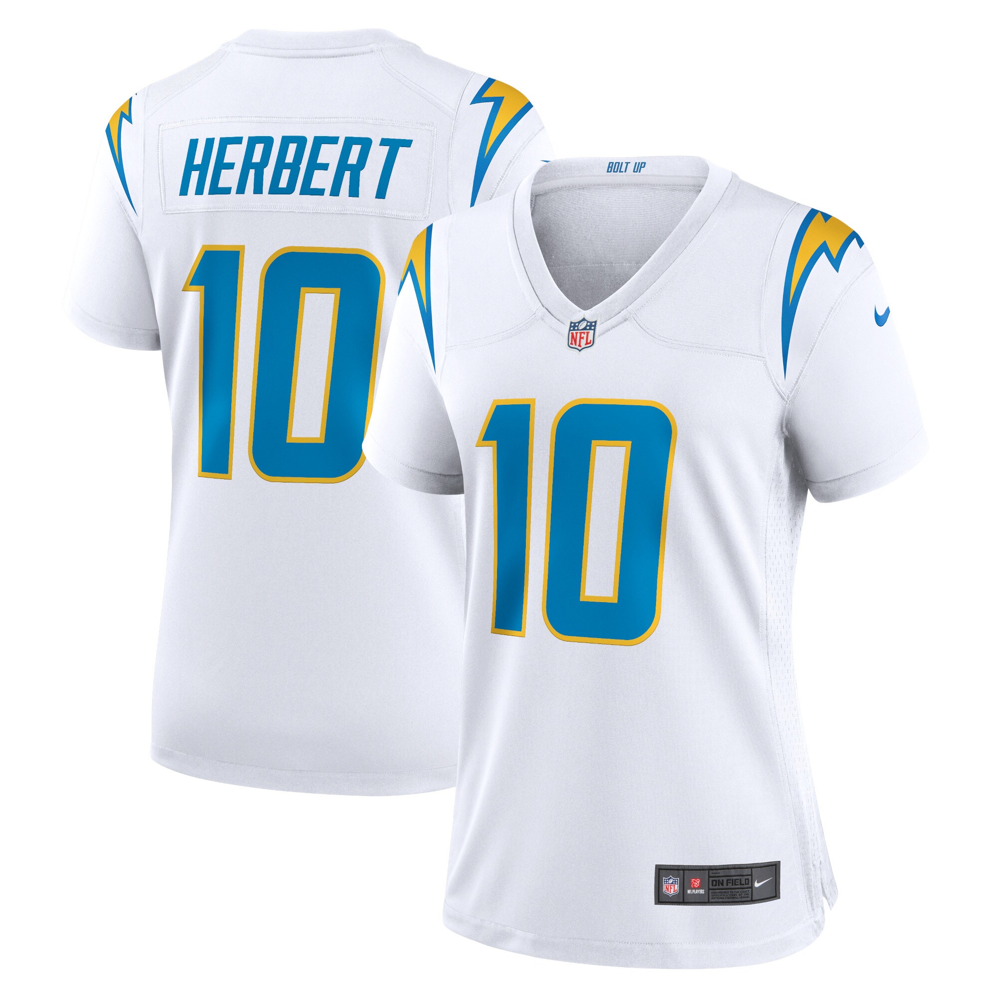 Justin Herbert Los Angeles Chargers Women's Game Jersey - White cheap jerseys for sale - CheapJerseys.Shop