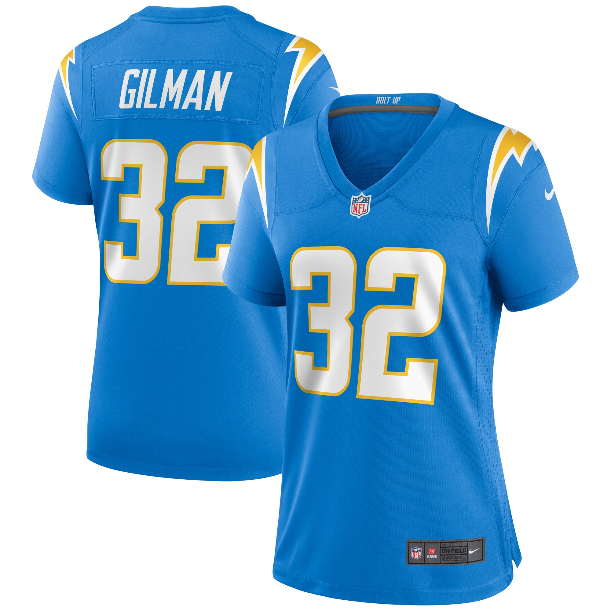 Alohi Gilman Los Angeles Chargers Women's Game Jersey - Powder Blue cheap jerseys for sale - CheapJerseys.Shop