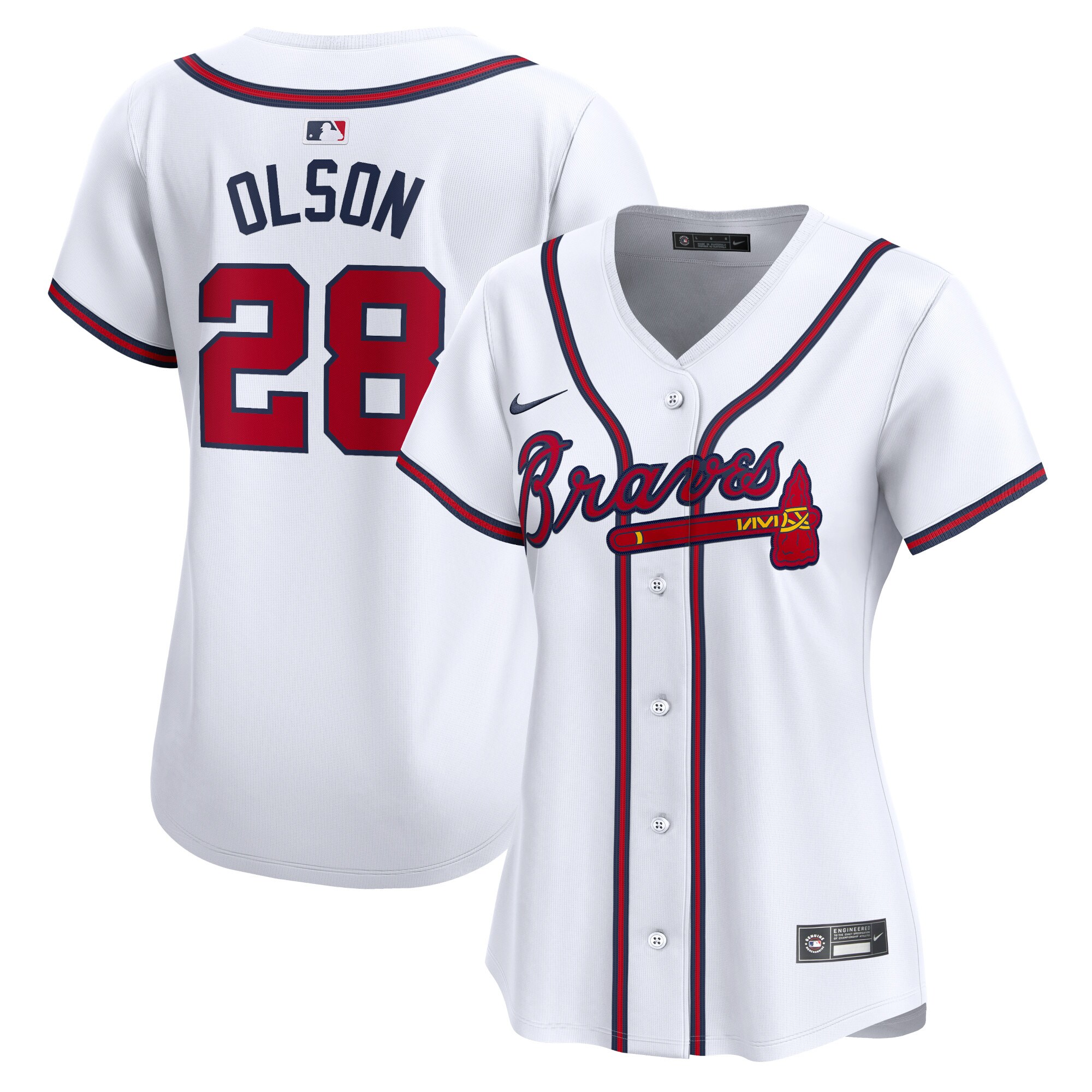 Matt Olson Atlanta Braves Women's Home Limited Player Jersey - White cheap jerseys for sale - CheapJerseys.Shop