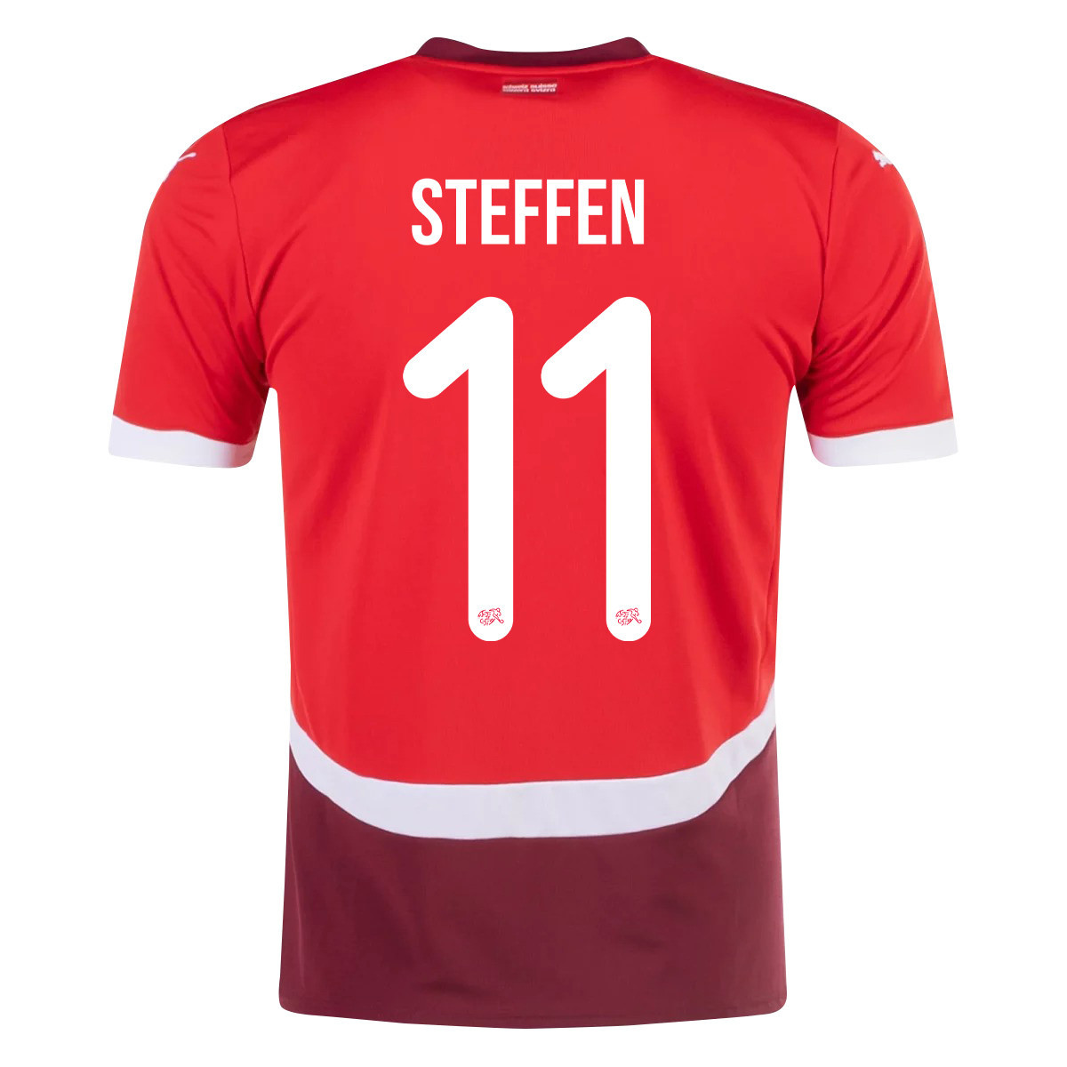 Renato Steffen 11 Switzerland National Team 2024/25 Home Men Jersey - Red cheap jerseys for sale - CheapJerseys.Shop