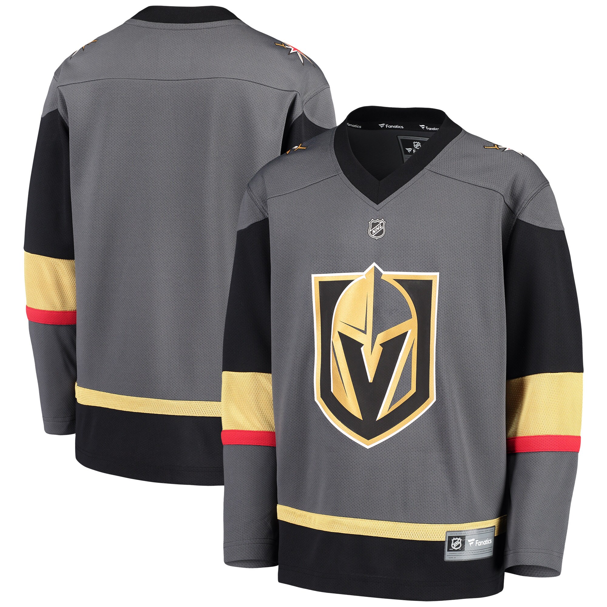 Vegas Golden Knights Fanatics Youth Alternate Replica Blank Jersey - Black cheap jerseys for sale - CheapJerseys.Shop