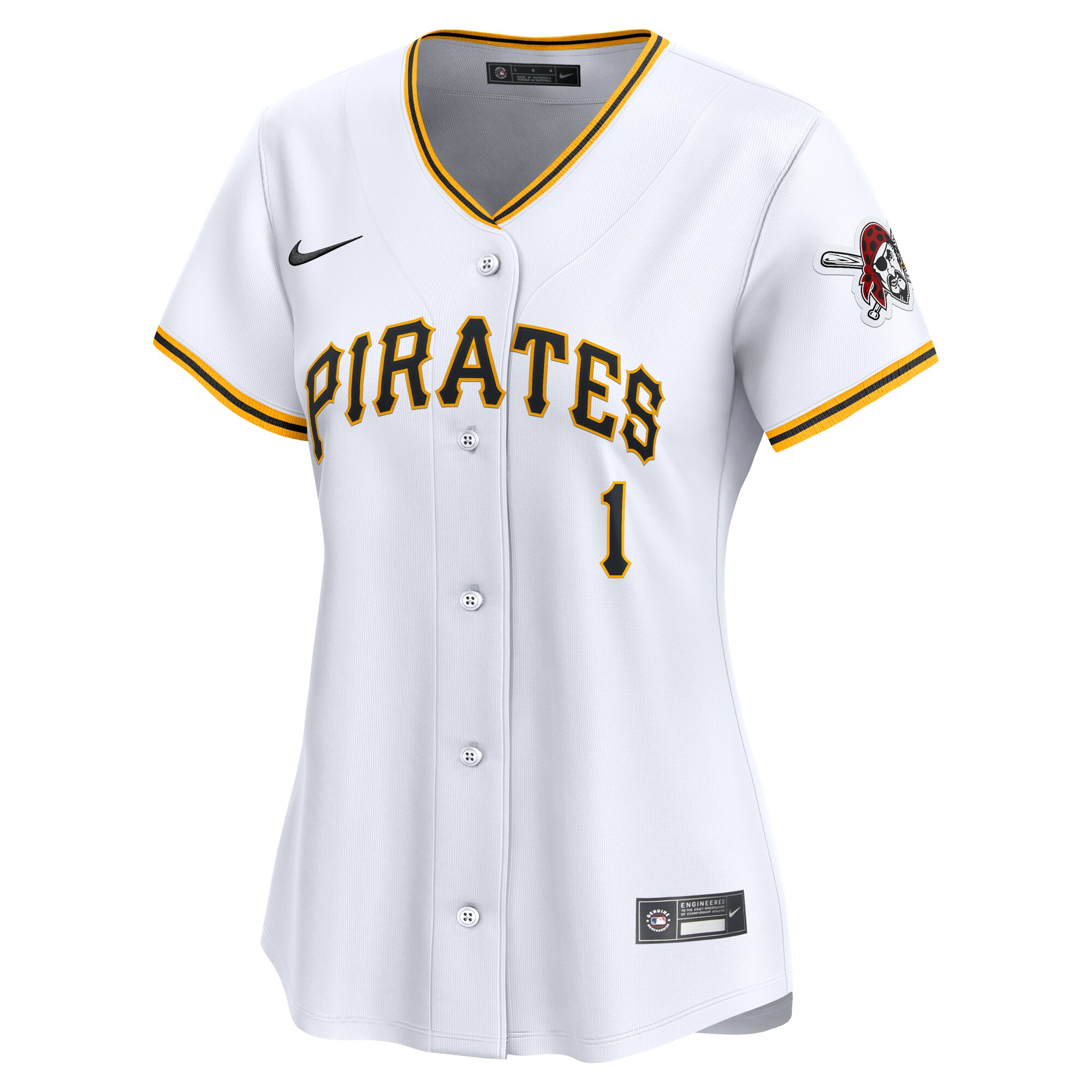 Pittsburgh Pirates Women's #1 Mom Home Limited Jersey - White cheap jerseys for sale - CheapJerseys.Shop