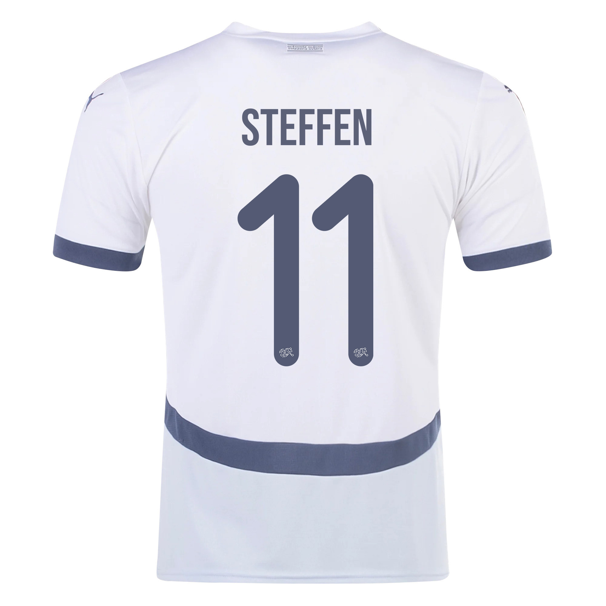 Renato Steffen 11 Switzerland National Team 2024/25 Away Men Jersey - White cheap jerseys for sale - CheapJerseys.Shop