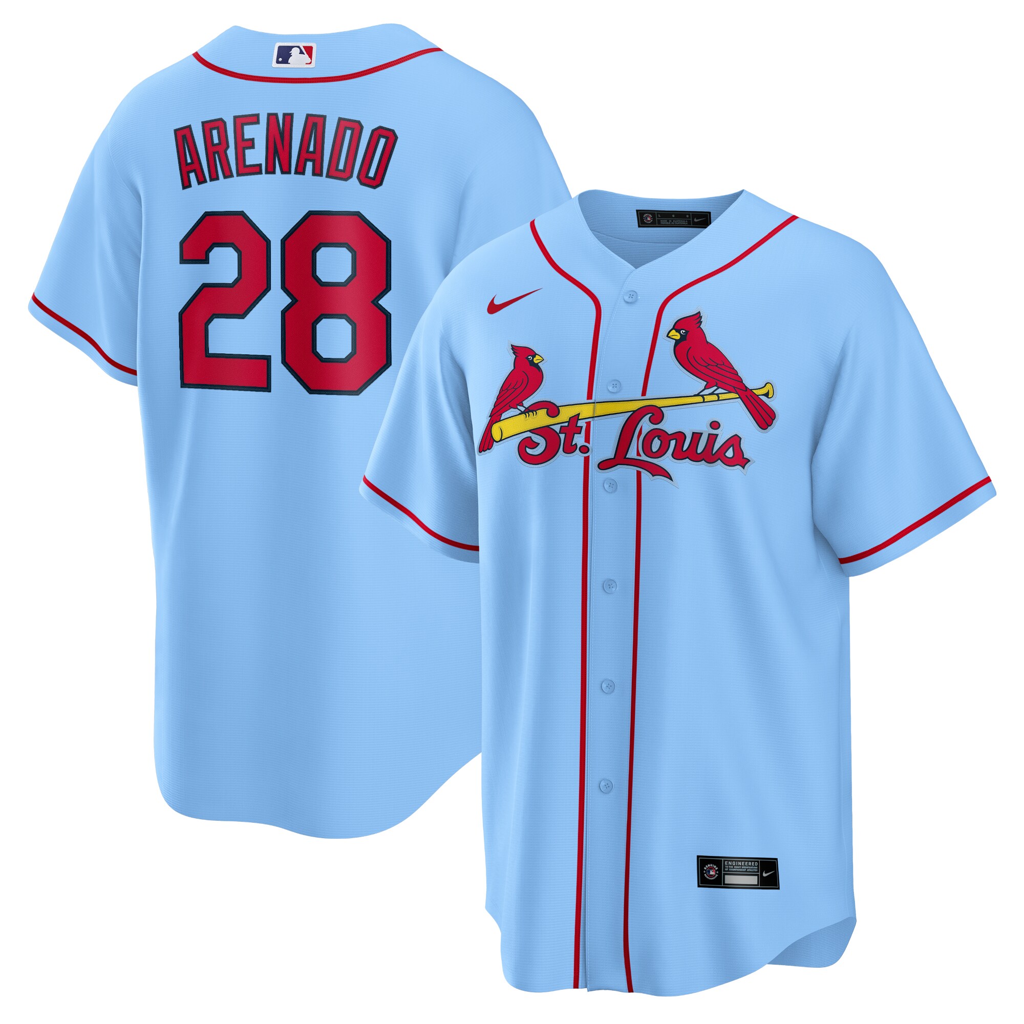 Nolan Arenado St. Louis Cardinals Alternate Official Replica Player Jersey - Light Blue cheap jerseys for sale - CheapJerseys.Shop