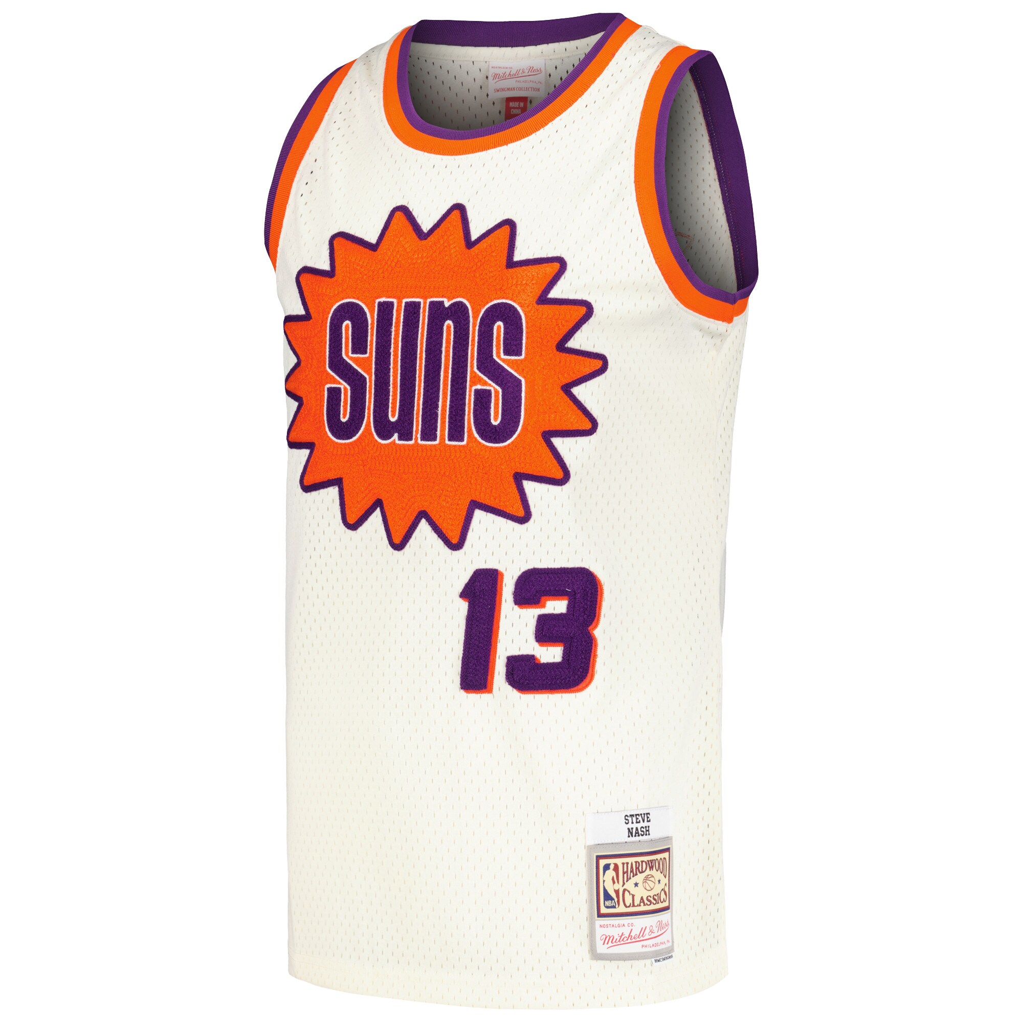 Steve Nash Phoenix Suns Mitchell & Ness Chainstitch Swingman Jersey - Cream cheap jerseys for sale - CheapJerseys.Shop