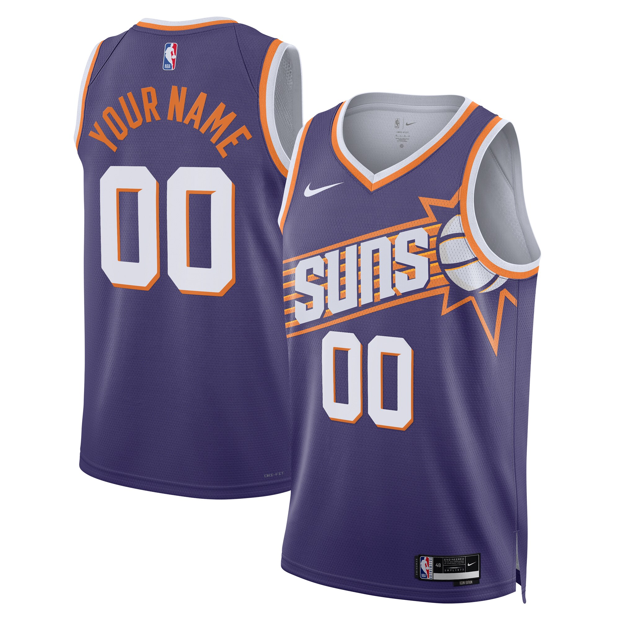 Phoenix Suns Unisex Swingman Custom Jersey - Purple - Icon Edition cheap jerseys for sale - CheapJerseys.Shop