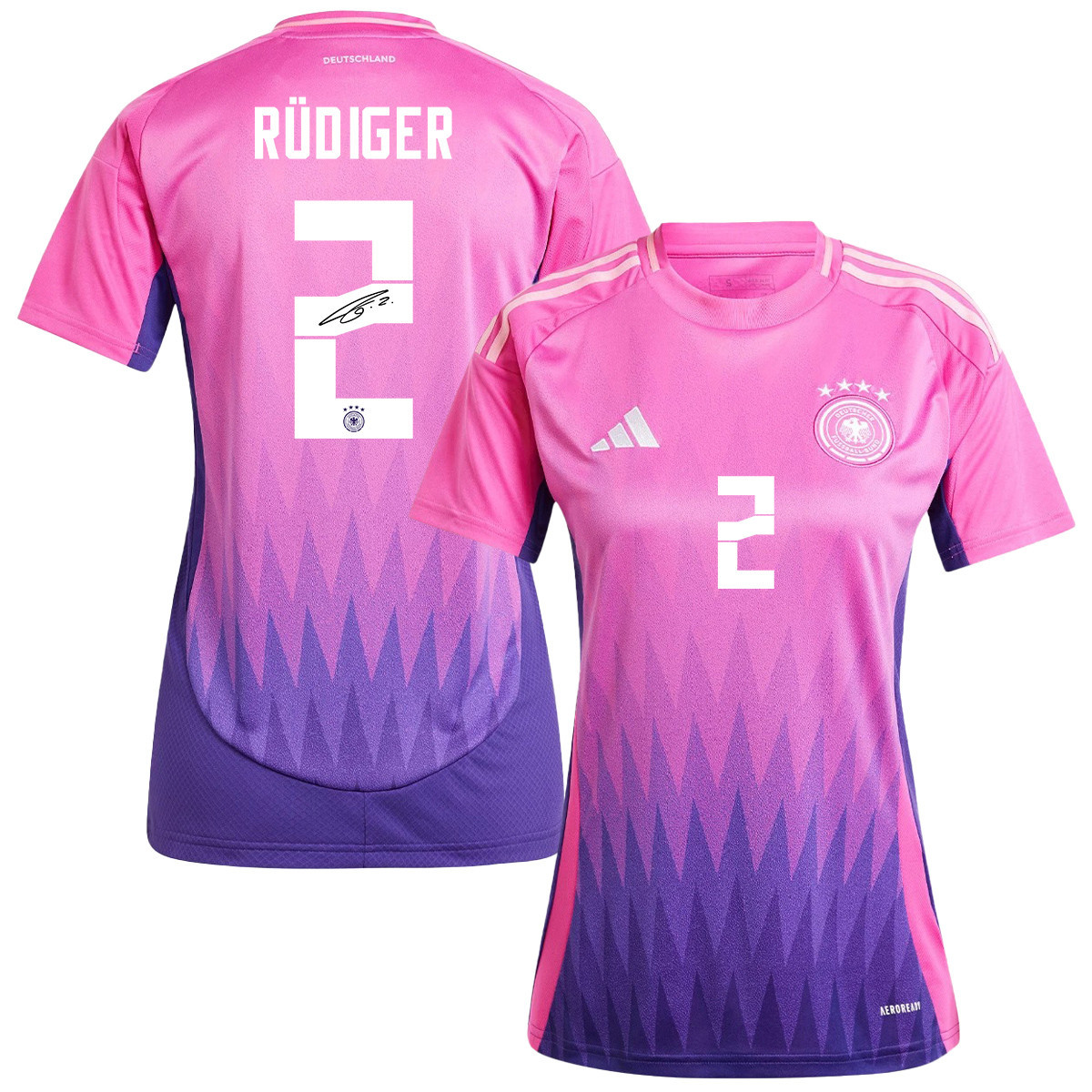 Antonio Rüdiger 2 Signed Germany National Team 2024/25 Away Jersey Autographed - Women cheap jerseys for sale - CheapJerseys.Shop