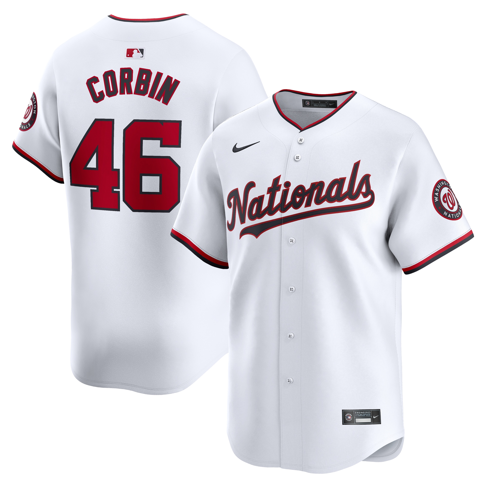 Patrick Corbin Washington Nationals Home Limited Player Jersey - White cheap jerseys for sale - CheapJerseys.Shop