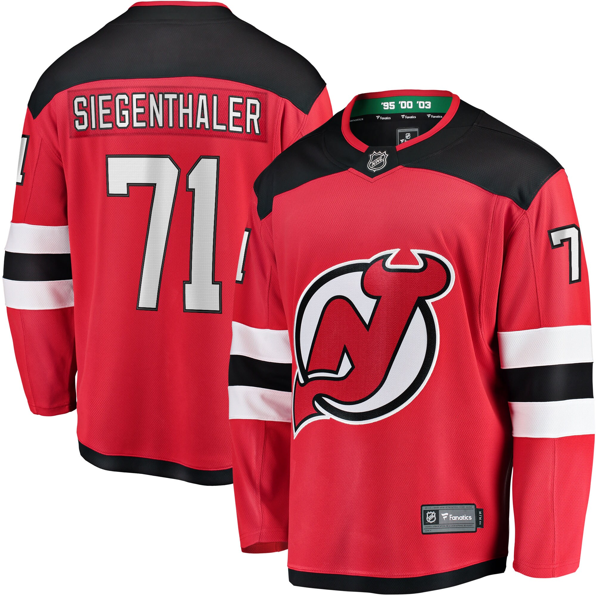 Jonas Siegenthaler New Jersey Devils Fanatics Home Breakaway Player Jersey - Red cheap jerseys for sale - CheapJerseys.Shop