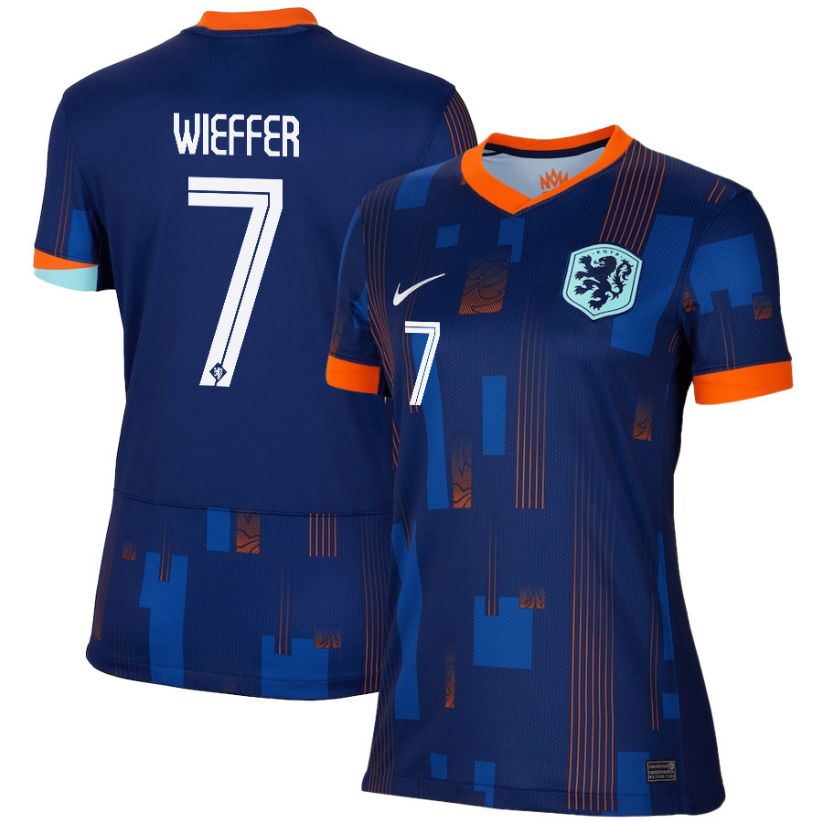 Mats Wieffer 7 Netherlands National Team 2024/25 Away WOMEN Jersey - Navy cheap jerseys for sale - CheapJerseys.Shop
