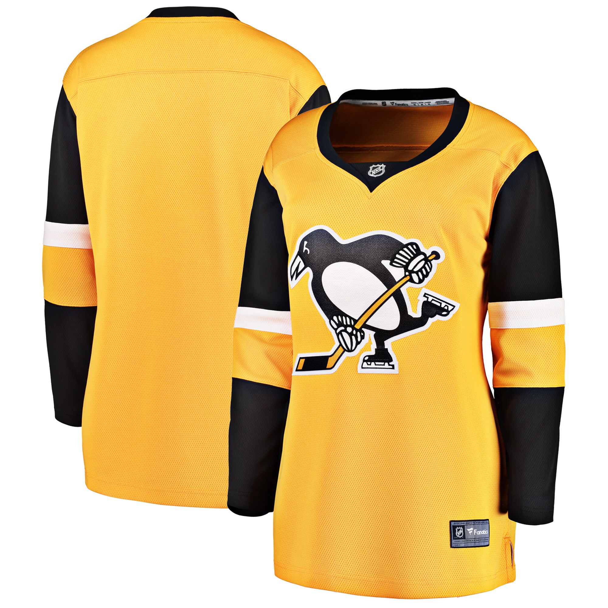 Pittsburgh Penguins Fanatics Women's Alternate Breakaway Jersey - Gold cheap jerseys for sale - CheapJerseys.Shop