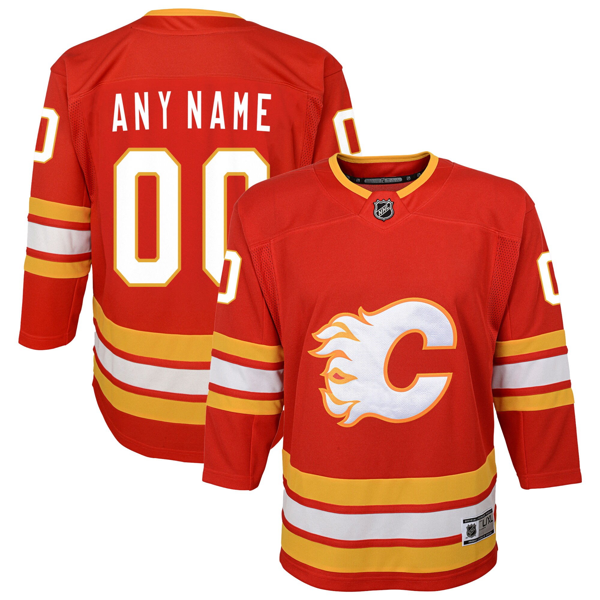 Calgary Flames Youth Home Custom Premier Jersey - Red cheap jerseys for sale - CheapJerseys.Shop