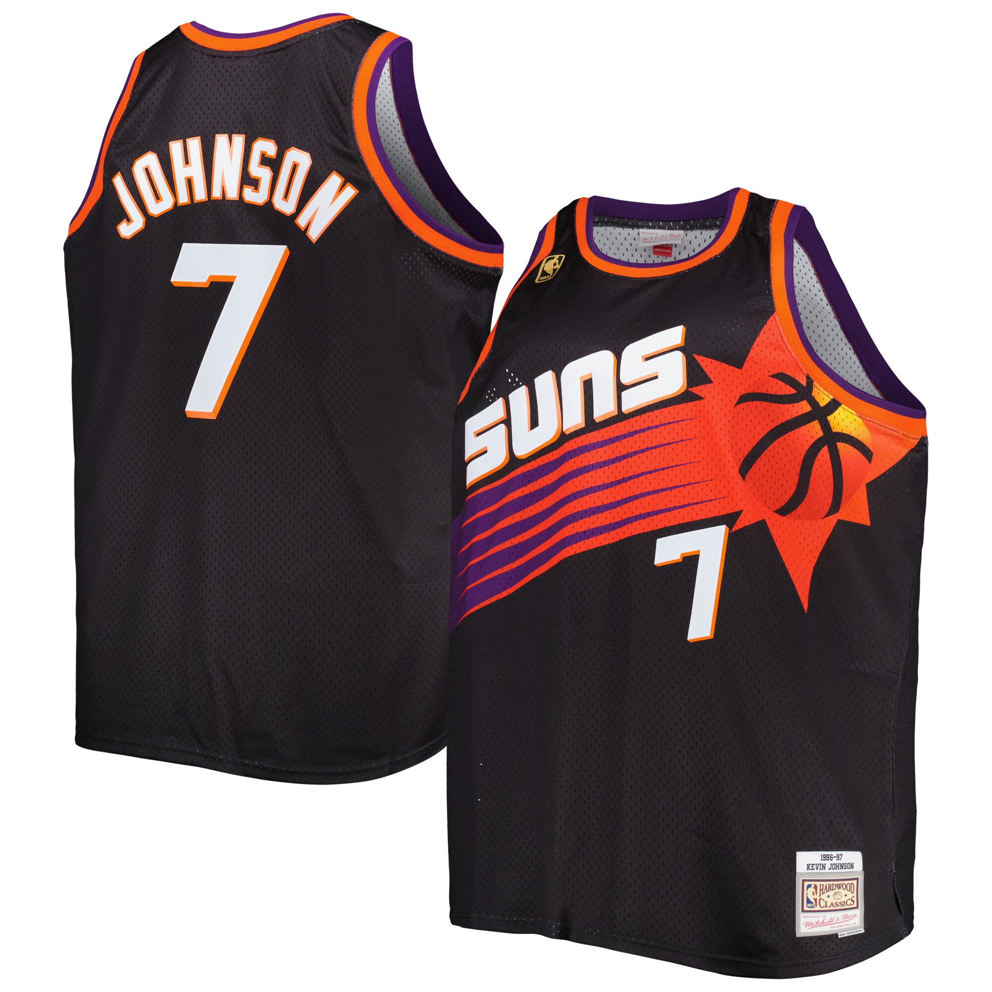 Kevin Johnson Phoenix Suns Mitchell & Ness Big & Tall Hardwood Classics 1996\/97 Swingman Jersey - Black cheap jerseys for sale - CheapJerseys.Shop