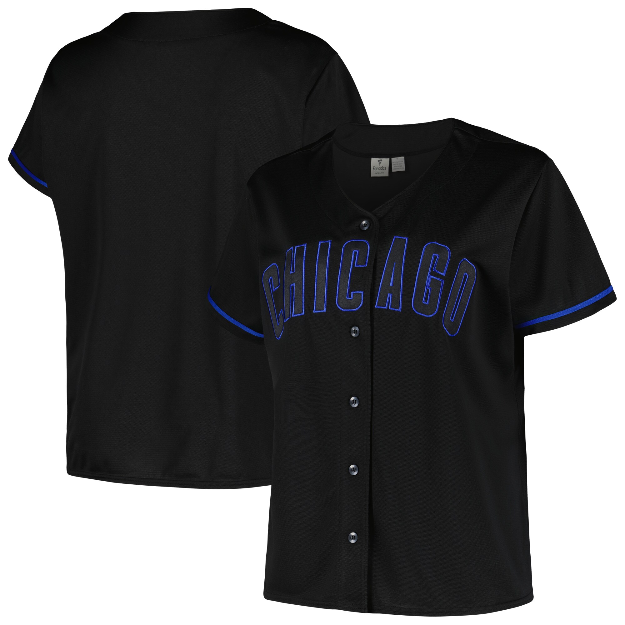 Chicago Cubs Profile Women's Plus Size Pop Fashion Jersey - Black cheap jerseys for sale - CheapJerseys.Shop