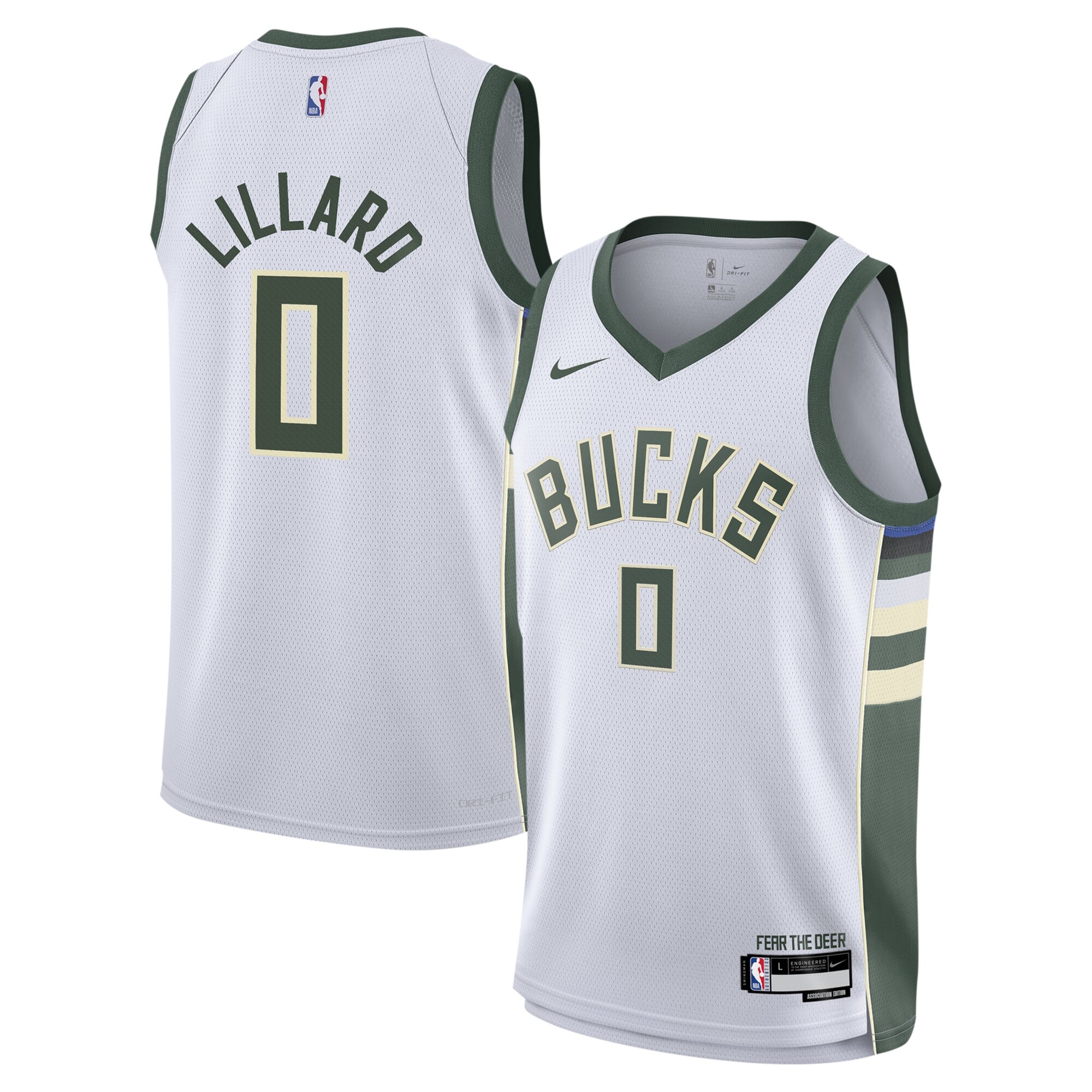 Damian Lillard Milwaukee Bucks Youth Swingman Jersey - Association Edition - White cheap jerseys for sale - CheapJerseys.Shop
