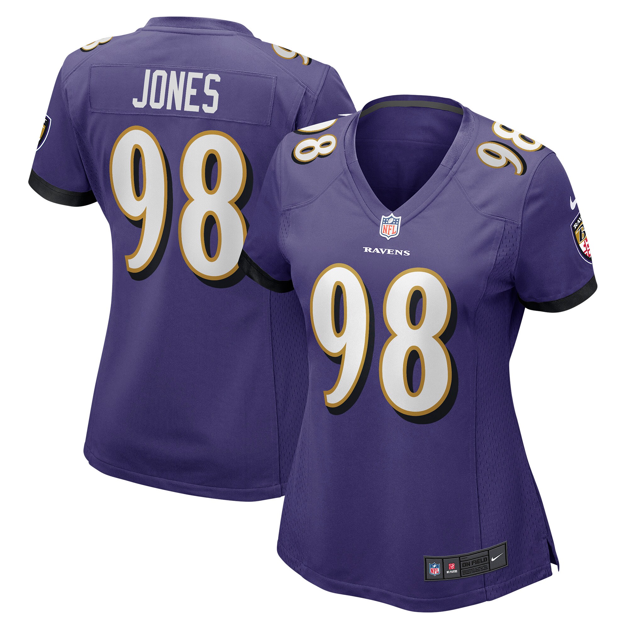 Travis Jones Baltimore Ravens Women's Player Game Jersey - Purple cheap jerseys for sale - CheapJerseys.Shop