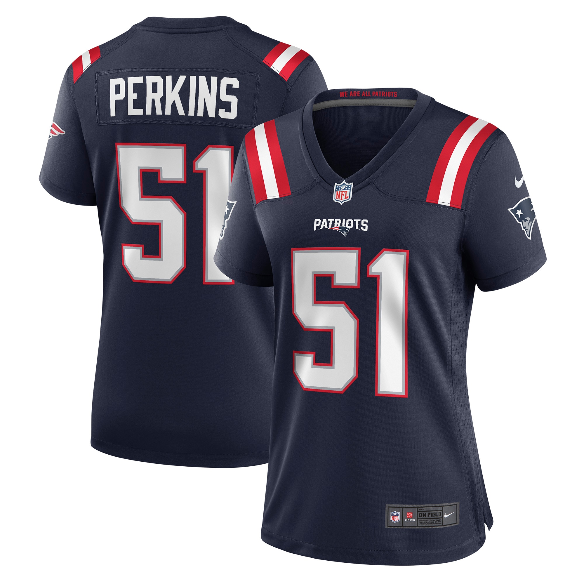 Ronnie Perkins New England Patriots Women's Game Jersey - Navy cheap jerseys for sale - CheapJerseys.Shop