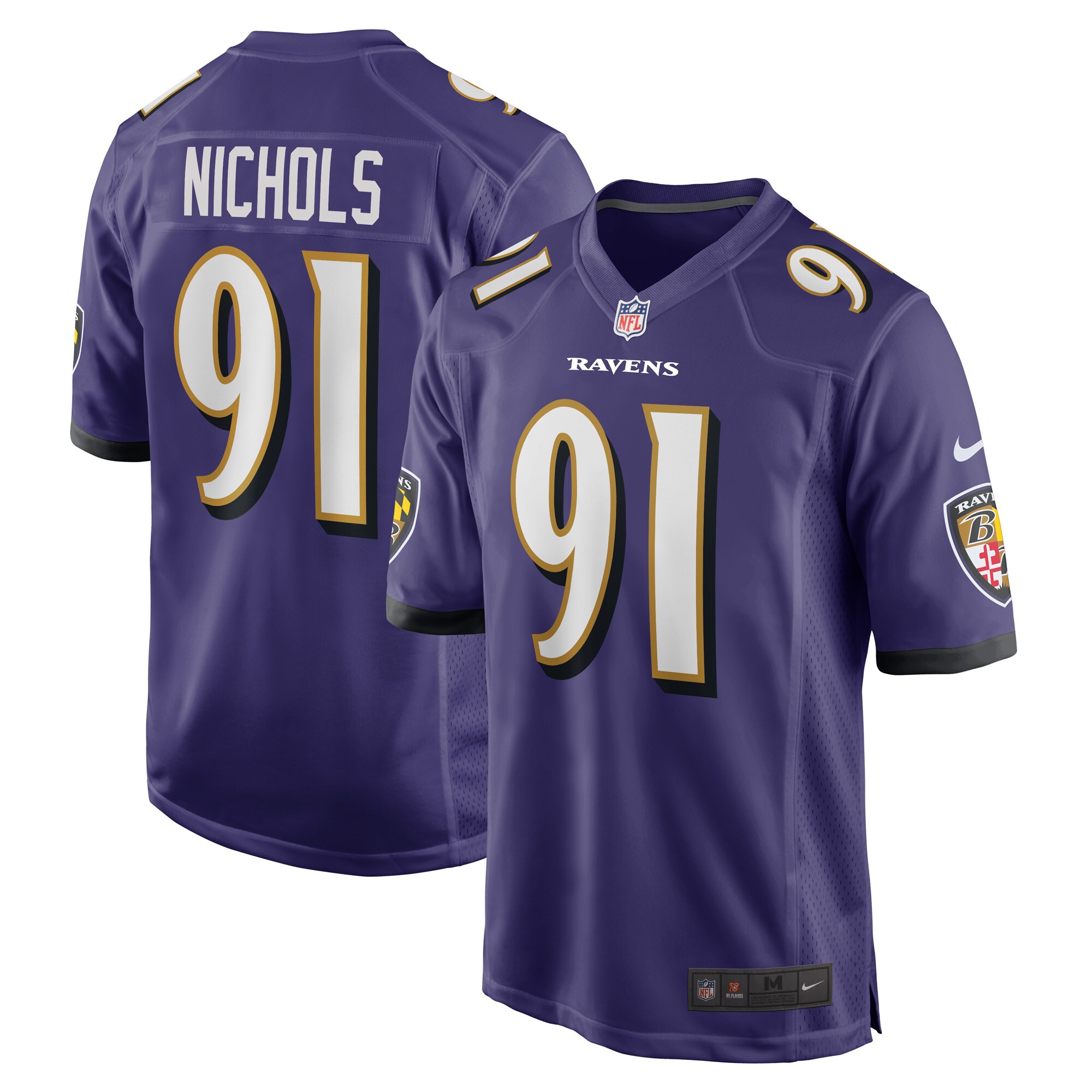 Rayshad Nichols Baltimore Ravens Game Player Jersey - Purple cheap jerseys for sale - CheapJerseys.Shop