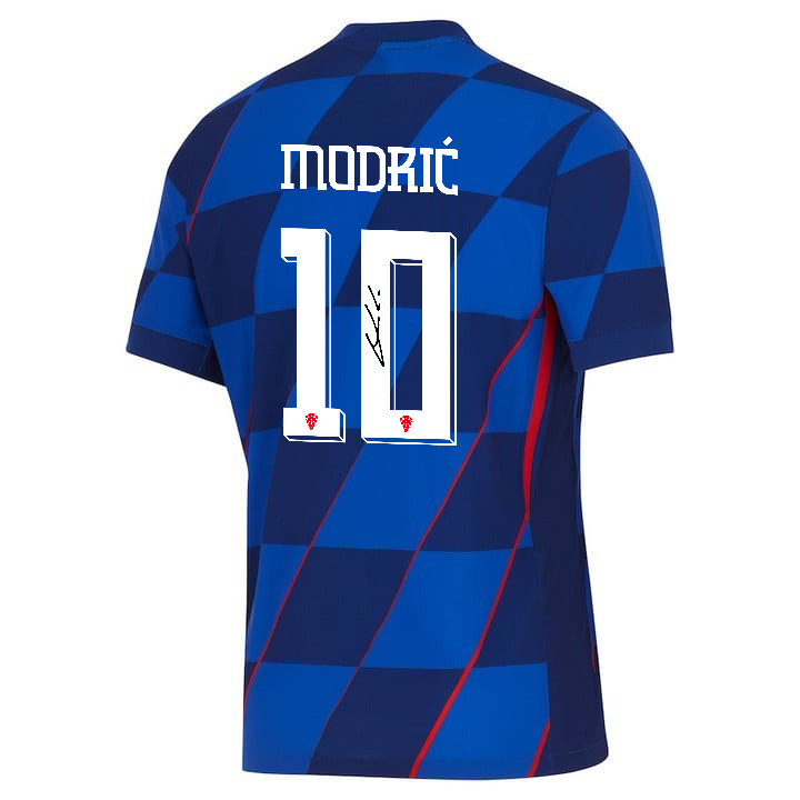 Luka Modrić 10 Signed Croatia National Team 2024 Away Men Jersey Autographed - Navy cheap jerseys for sale - CheapJerseys.Shop