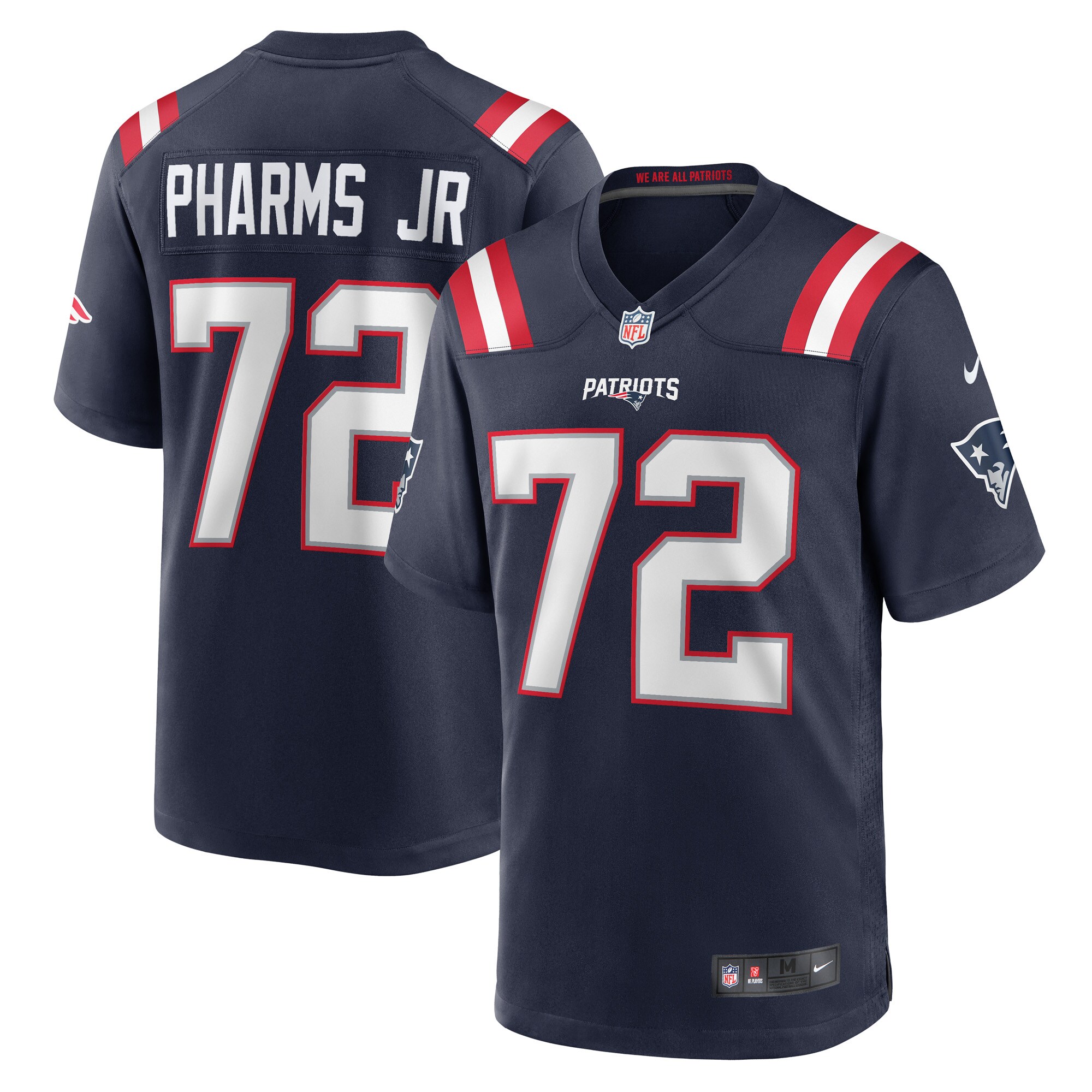 Jeremiah Pharms Jr. New England Patriots Game Player Jersey - Navy cheap jerseys for sale - CheapJerseys.Shop