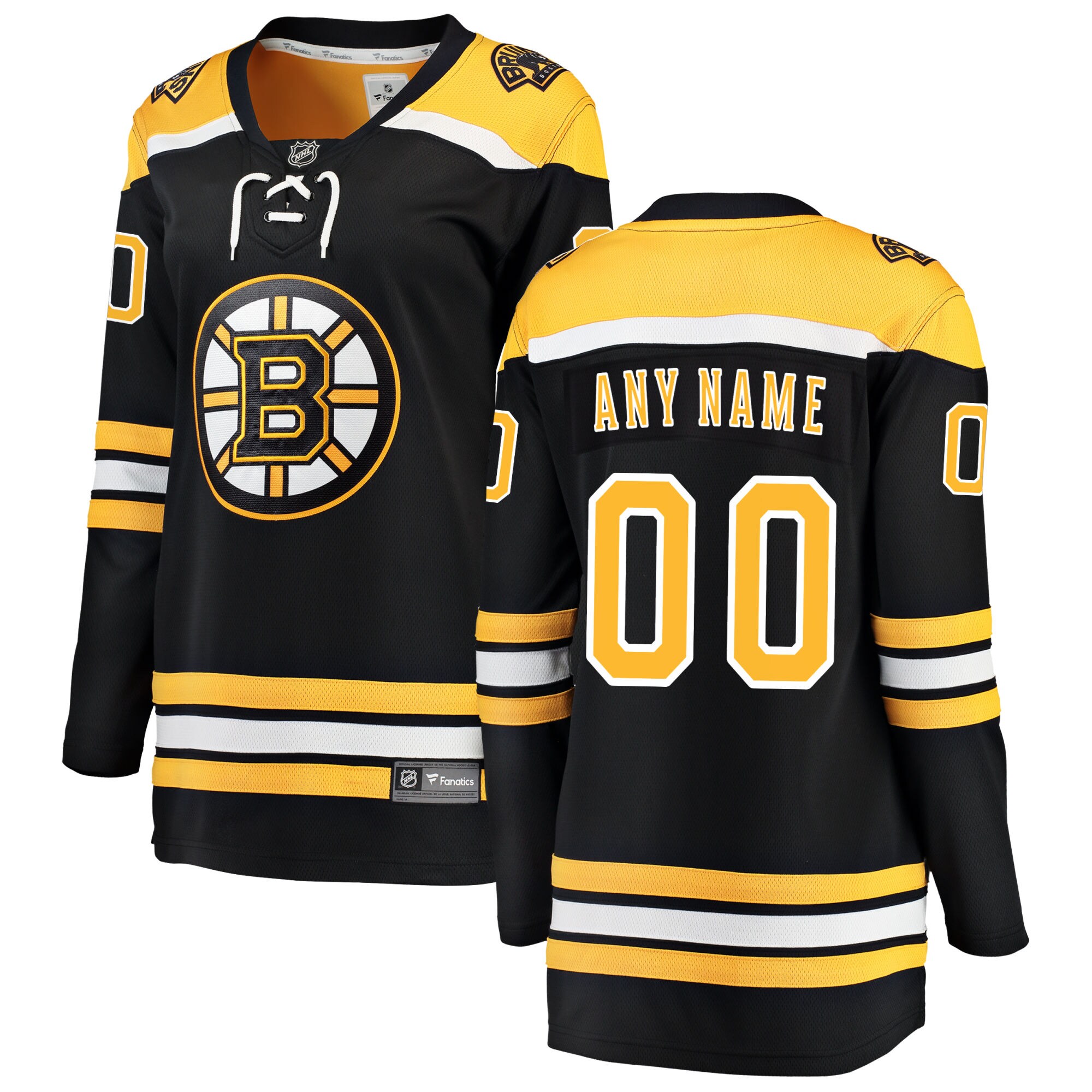 Boston Bruins Fanatics Women's Home Breakaway Custom Jersey - Black cheap jerseys for sale - CheapJerseys.Shop