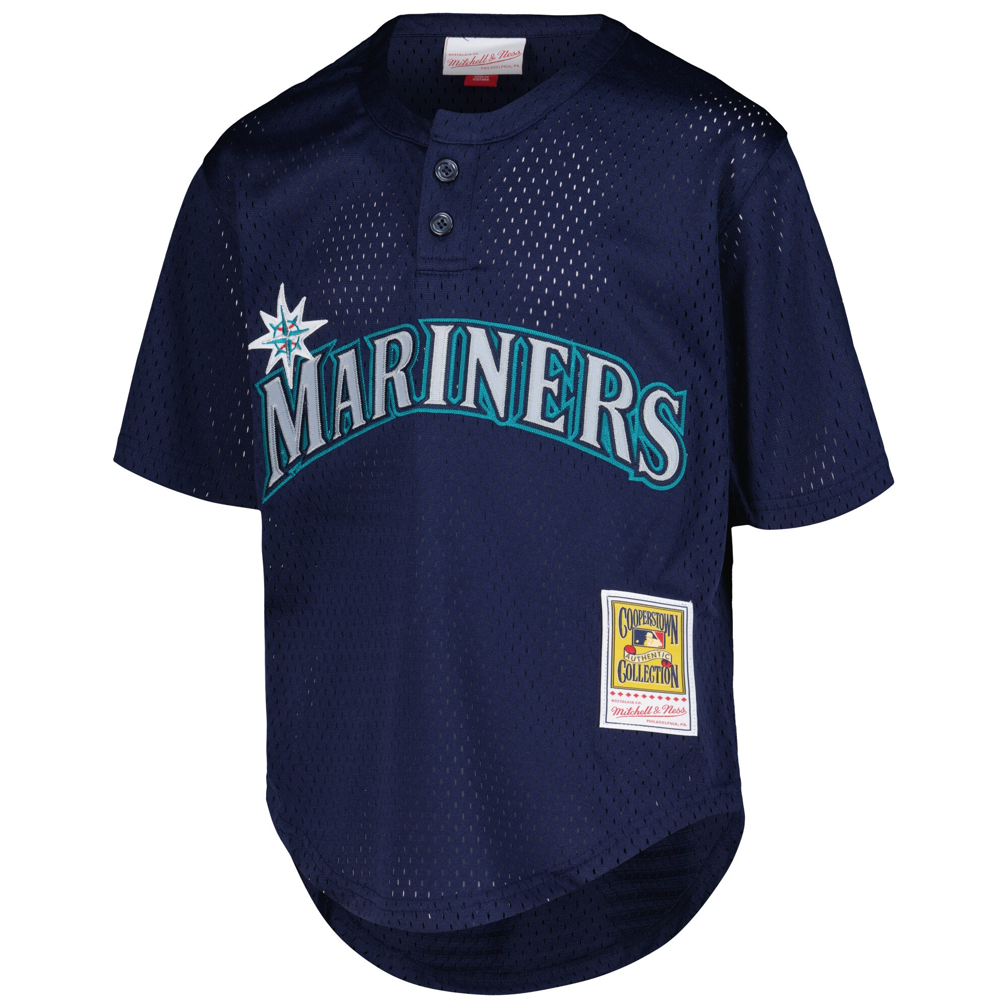 Ken Griffey Jr. Seattle Mariners Mitchell & Ness Youth Cooperstown Collection\u00c2\u00a0Mesh Batting Practice Jersey - Navy cheap jerseys for sale - CheapJerseys.Shop