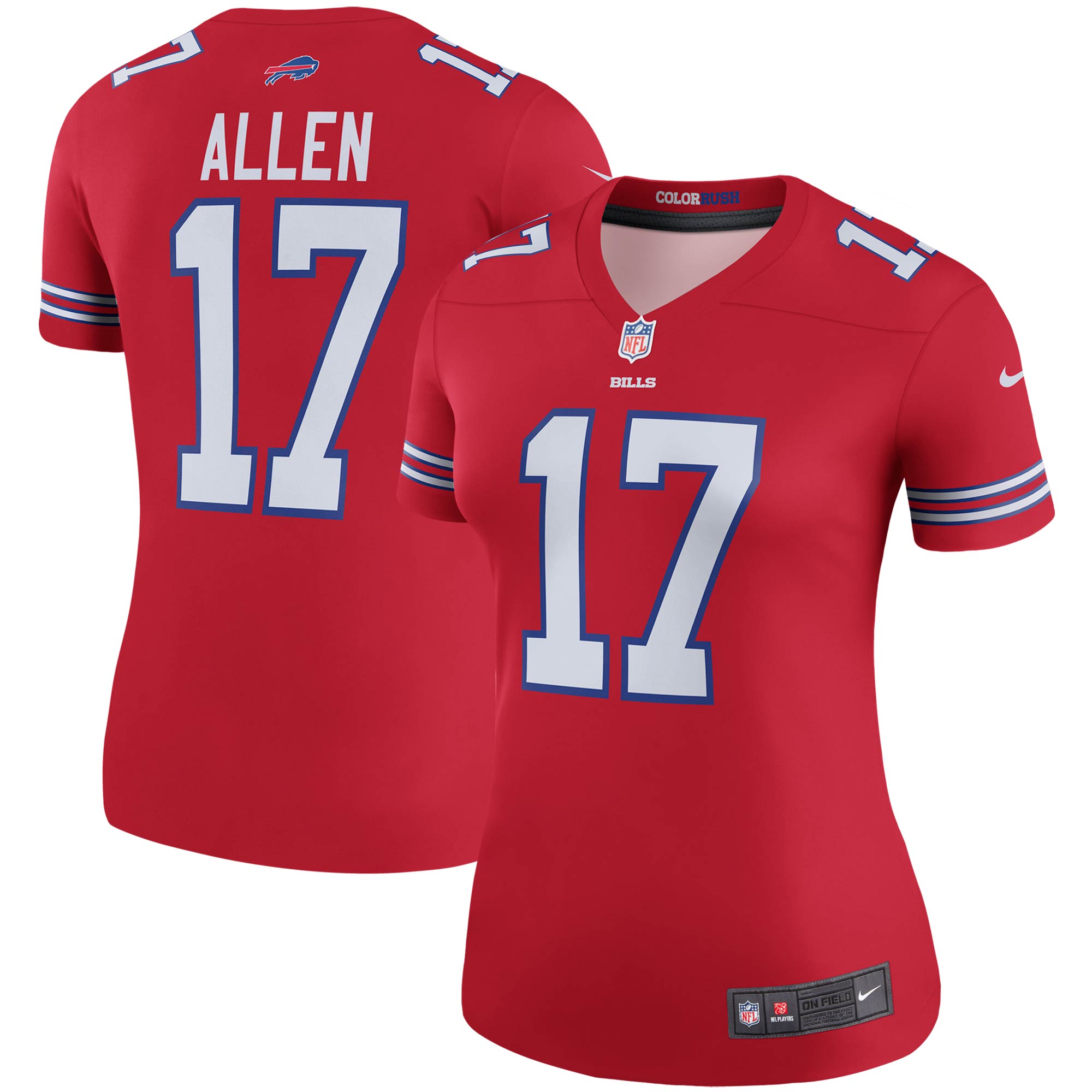 Josh Allen Buffalo Bills Women's Color Rush Legend Player Jersey - Red cheap jerseys for sale - CheapJerseys.Shop